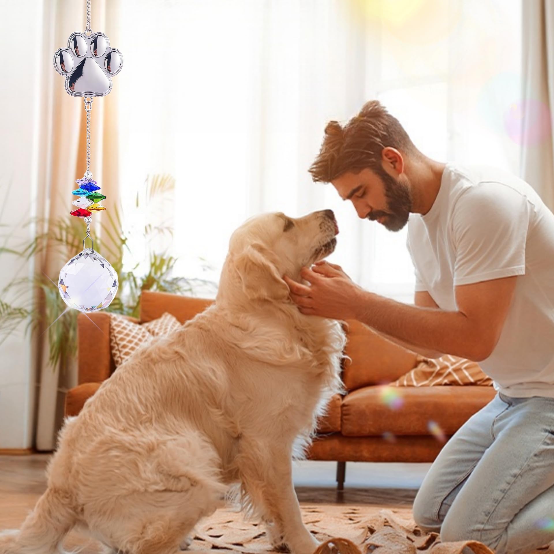 Pet Memorial Gifts Crystal Suncatcher: Dog Memorial Gifts, Loss Of Dog Sympathy Gift, Pet Bereavement Ornament In Memory Of Dog