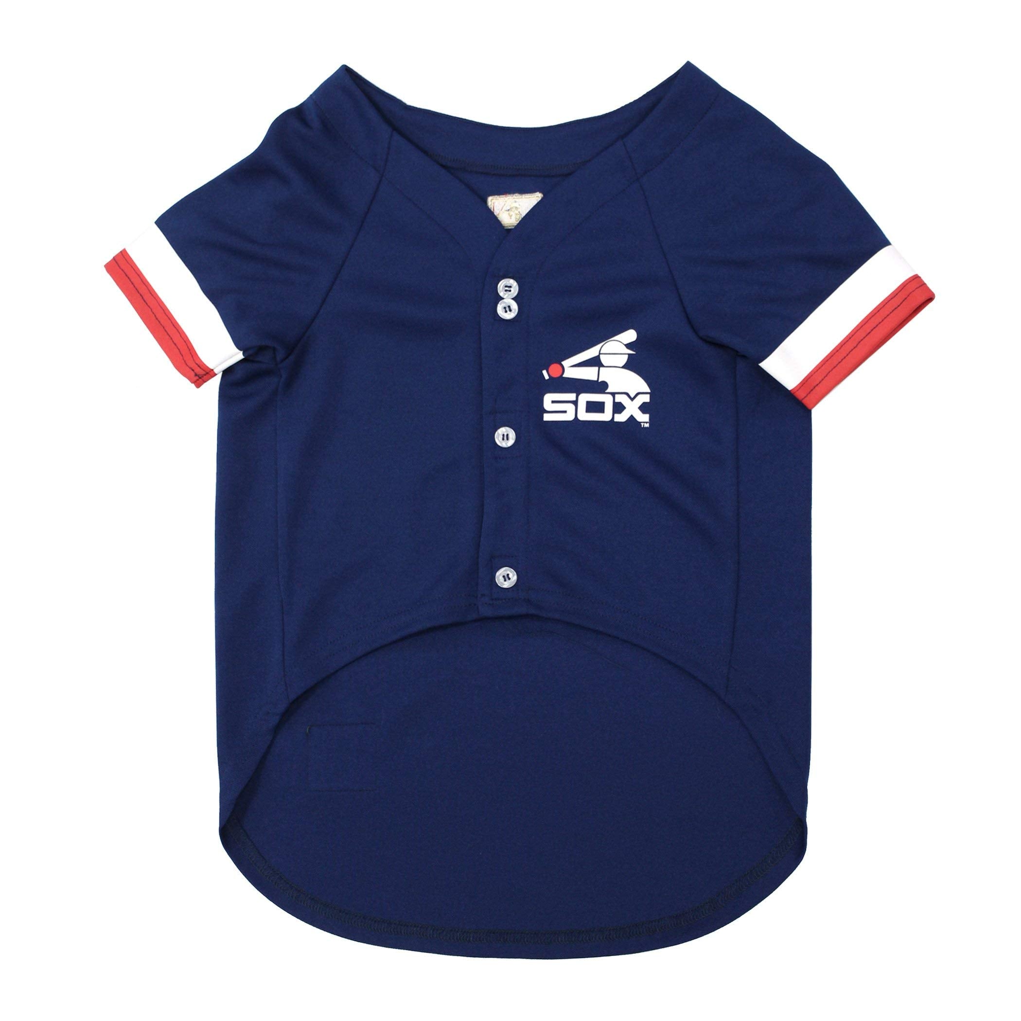 Mlb Chicago White Sox Vintage Throwback Jersey For Dogs & Cats In Team Color. Comfortable Polycotton Material, Medium