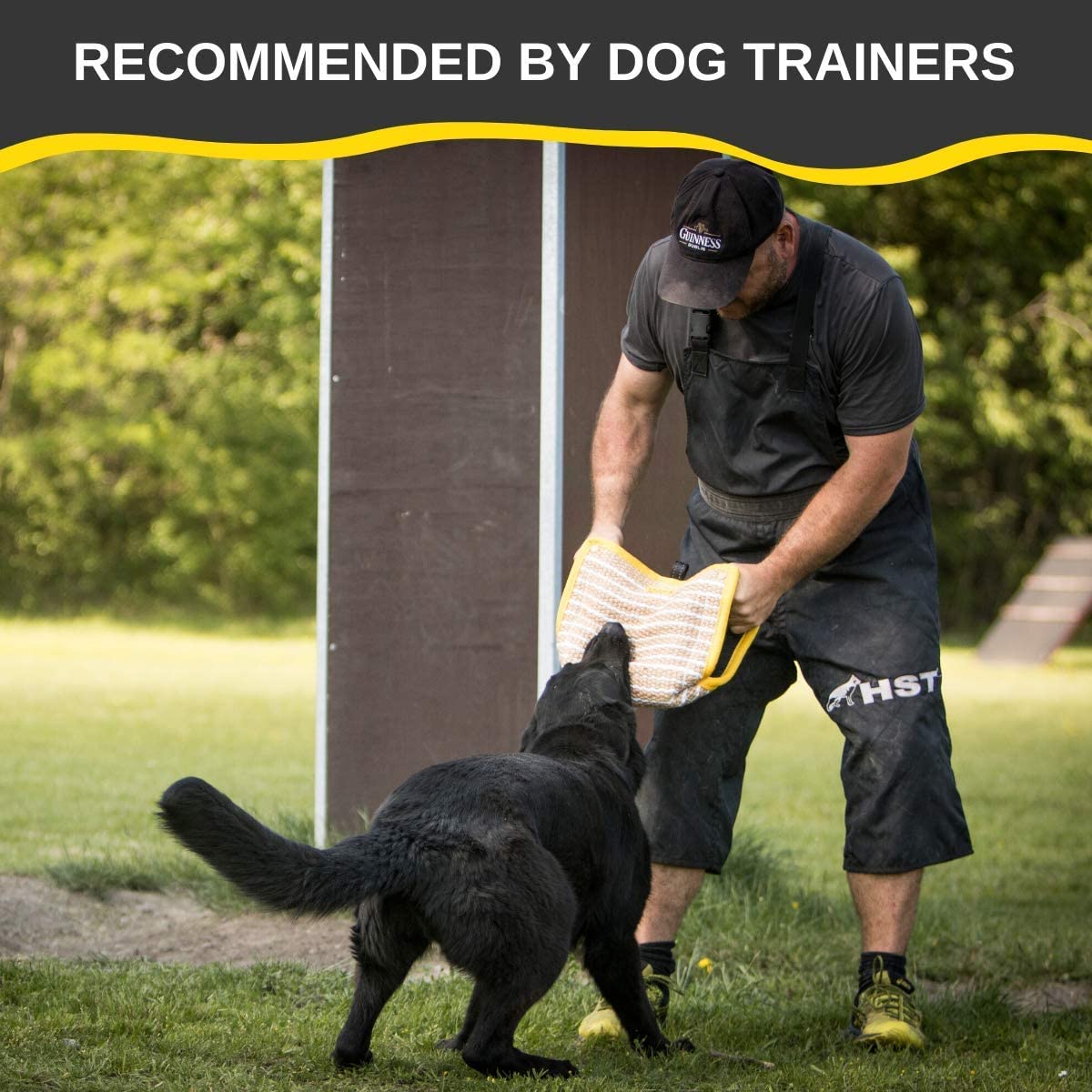 Yes4Quality Durable Dog Bite Wedge 13X10 Inches, Safe Biting Pillow W/ 2 Comfy & Strong Handles, Tough Jute Tug Toy For Med To Large Dogs, Ideal For Tug Of War, K9, Ipo Schutzhund & Puppy Training