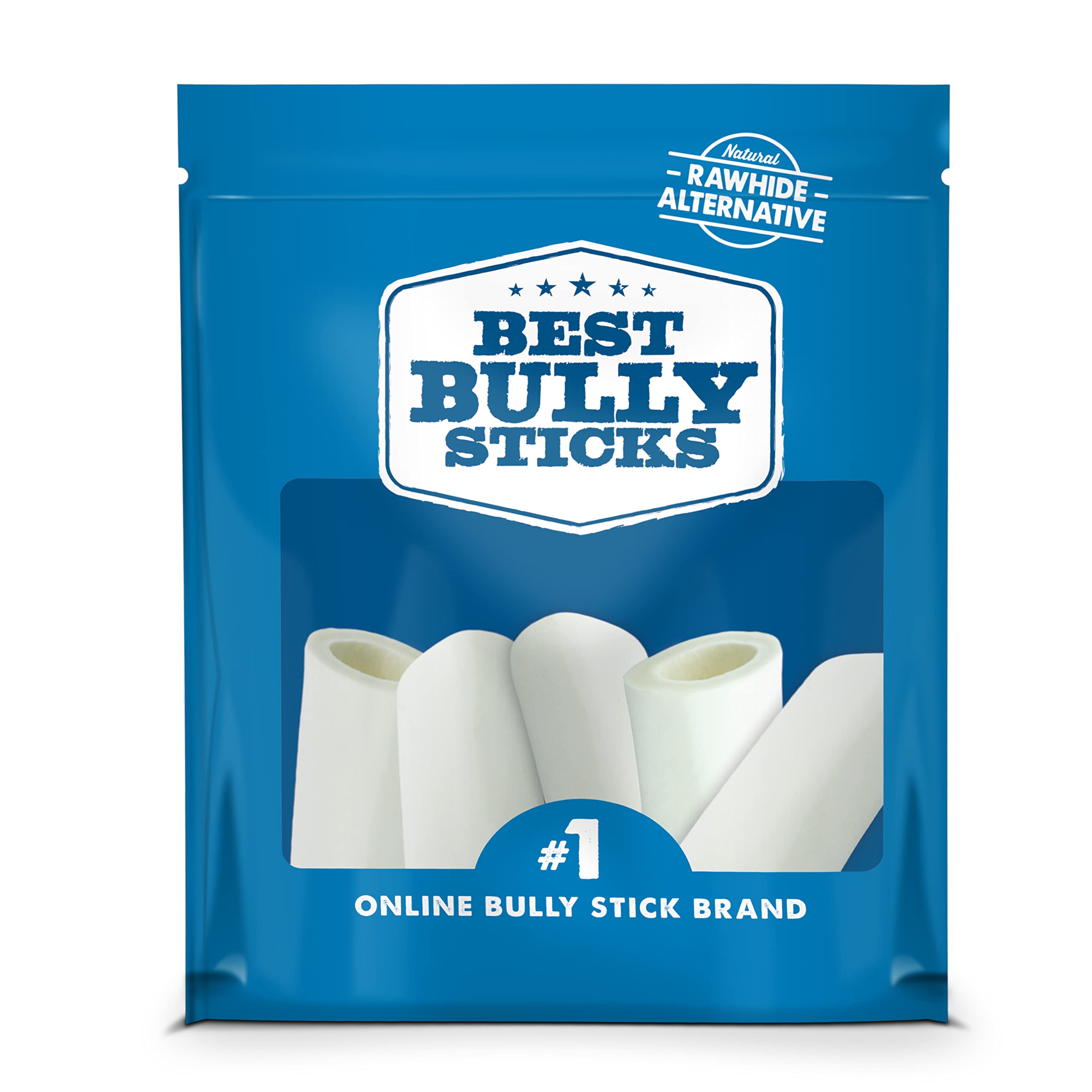 Best Bully Sticks Hollow Shin Bones - 3-4 Inch 5 Count (Pack of 1) - Long Lasting, Refillable Stuffed Dog Bone Treats for Dogs