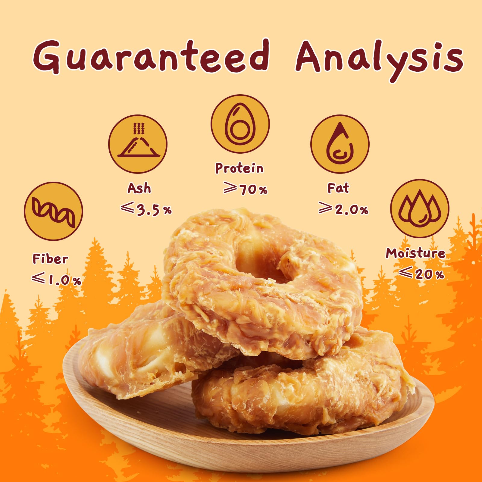 Jungle Calling Dog Treats Long Lasting, Rawhide Chews for Dogs, Chicken Wrapped Rawhide Donuts, Chewy Snacks for Medium Large Do