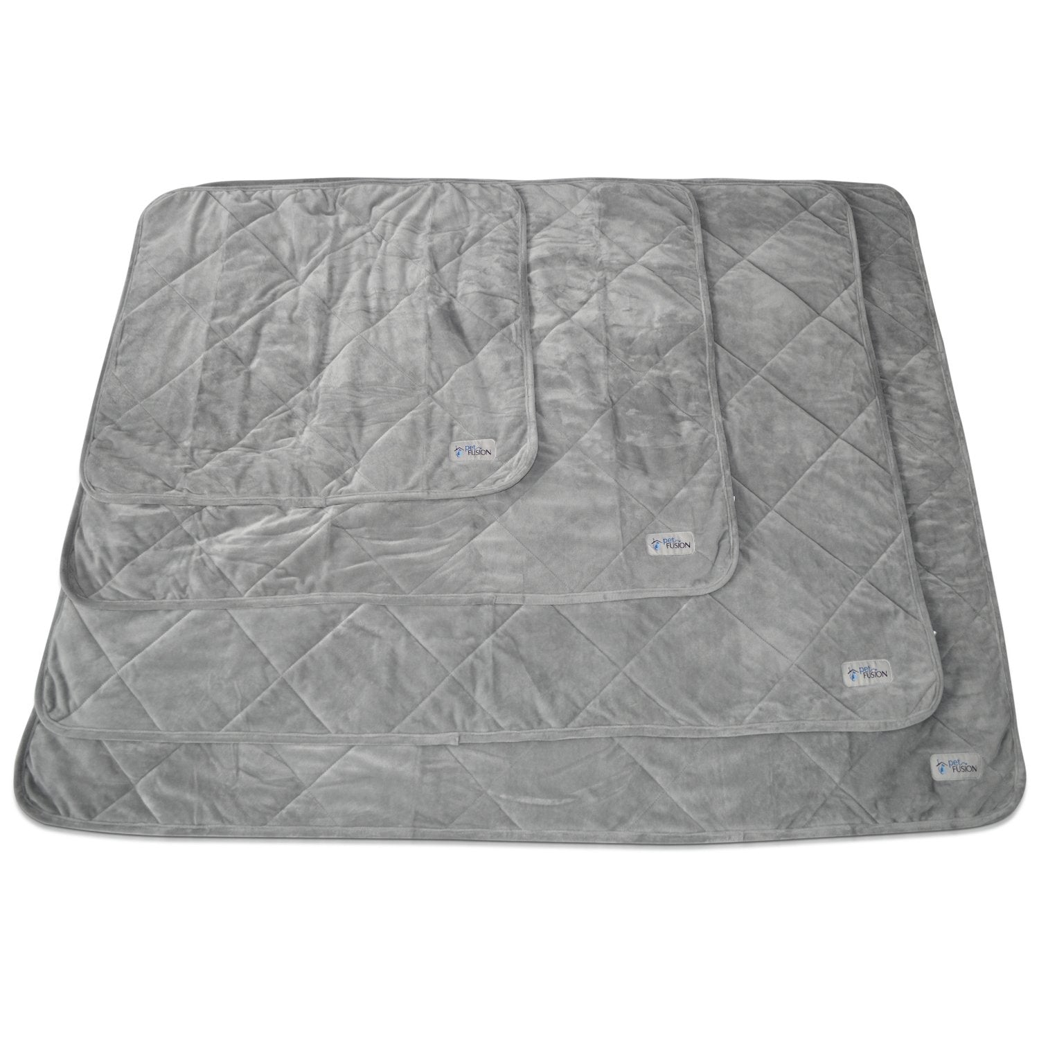 Petfusion Premium Plus Quilted Pet Blanket Blanket, Multiple Sizes For Dogs & Cats. [Light Inner Fill 70Gsm, Reversible Gray Mic