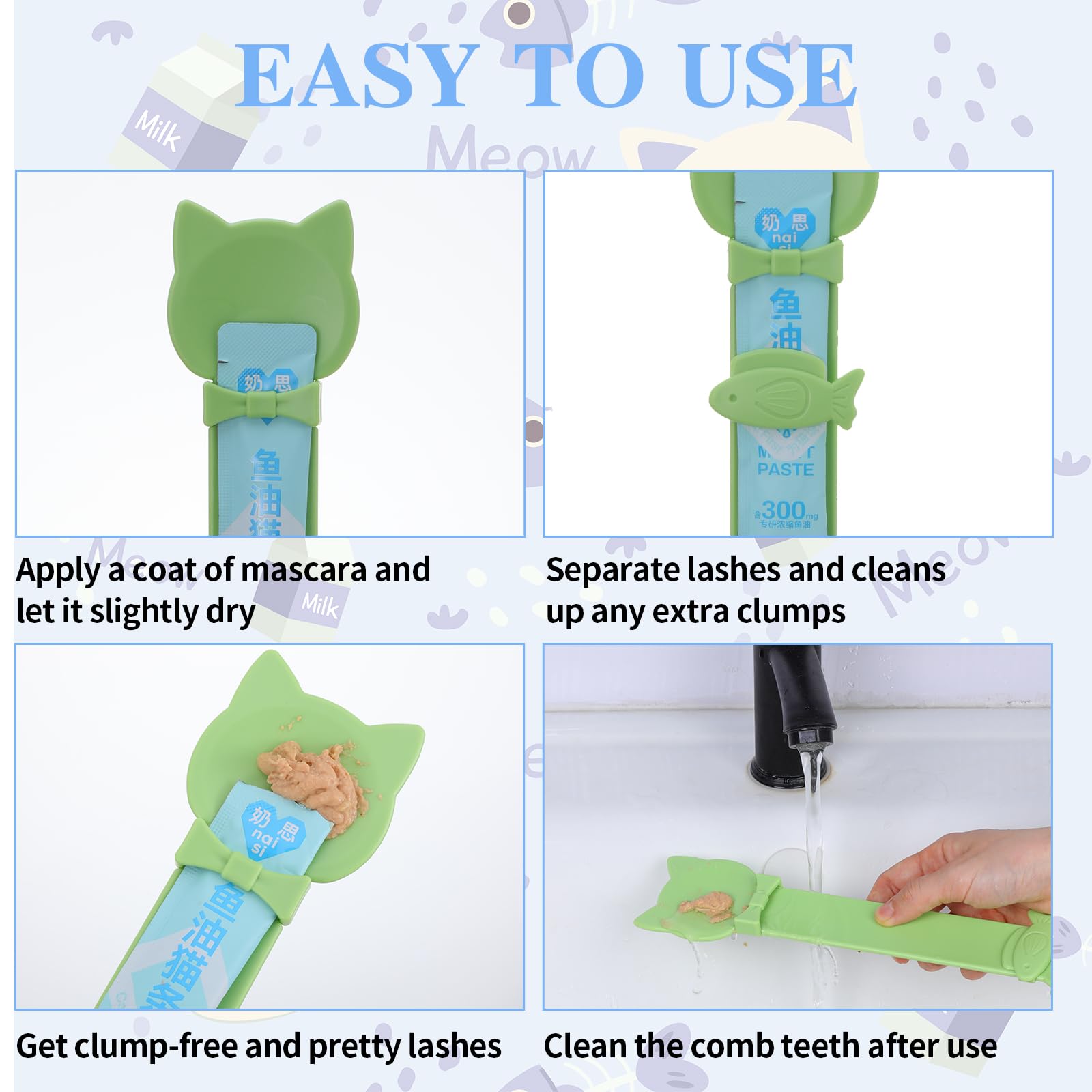 Classicseali Cat Treat Spoon Squeeze,10.43 X 2.36 in Churu Spoon, Multifunctional Durable Cat Treat Feeder Spoons, Comfortable G