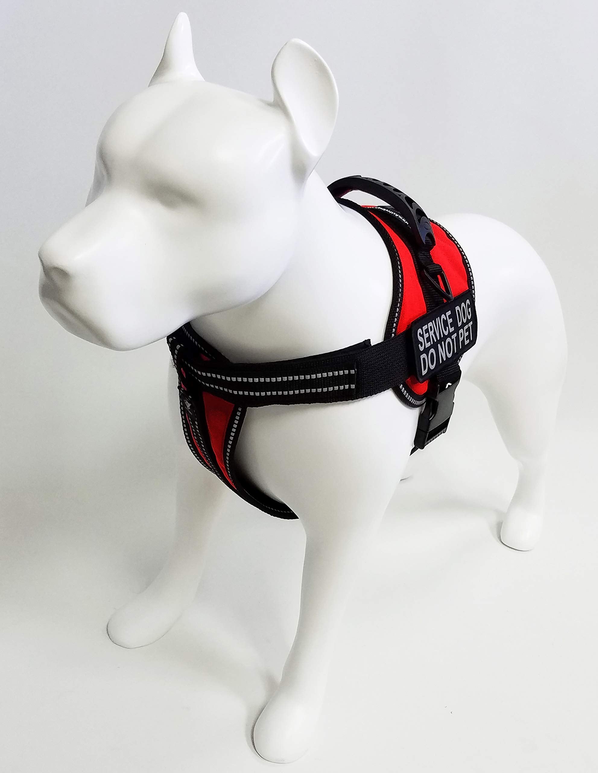 Activedogs Service Dog Vest Harness - Padded Air-Tech Dog Harness Service Dog Vest Reflective - No Pull Dog Harness For Large Dogs - Heavy-Duty Extra Large Service Dog Vest, Xl - Girth 29'-40', Red