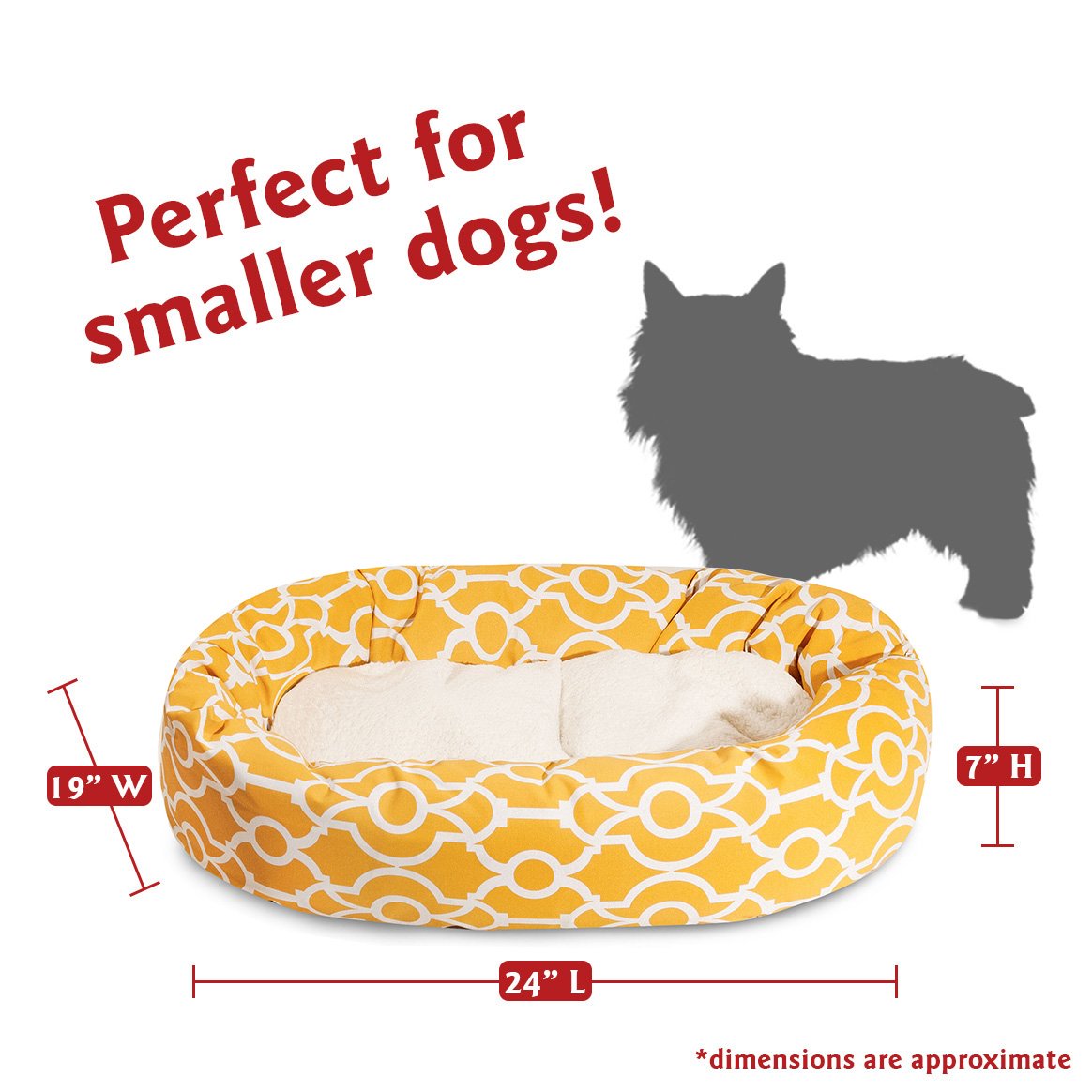Majestic Pet 24' Athens Citrus Sherpa Bagel Bed
