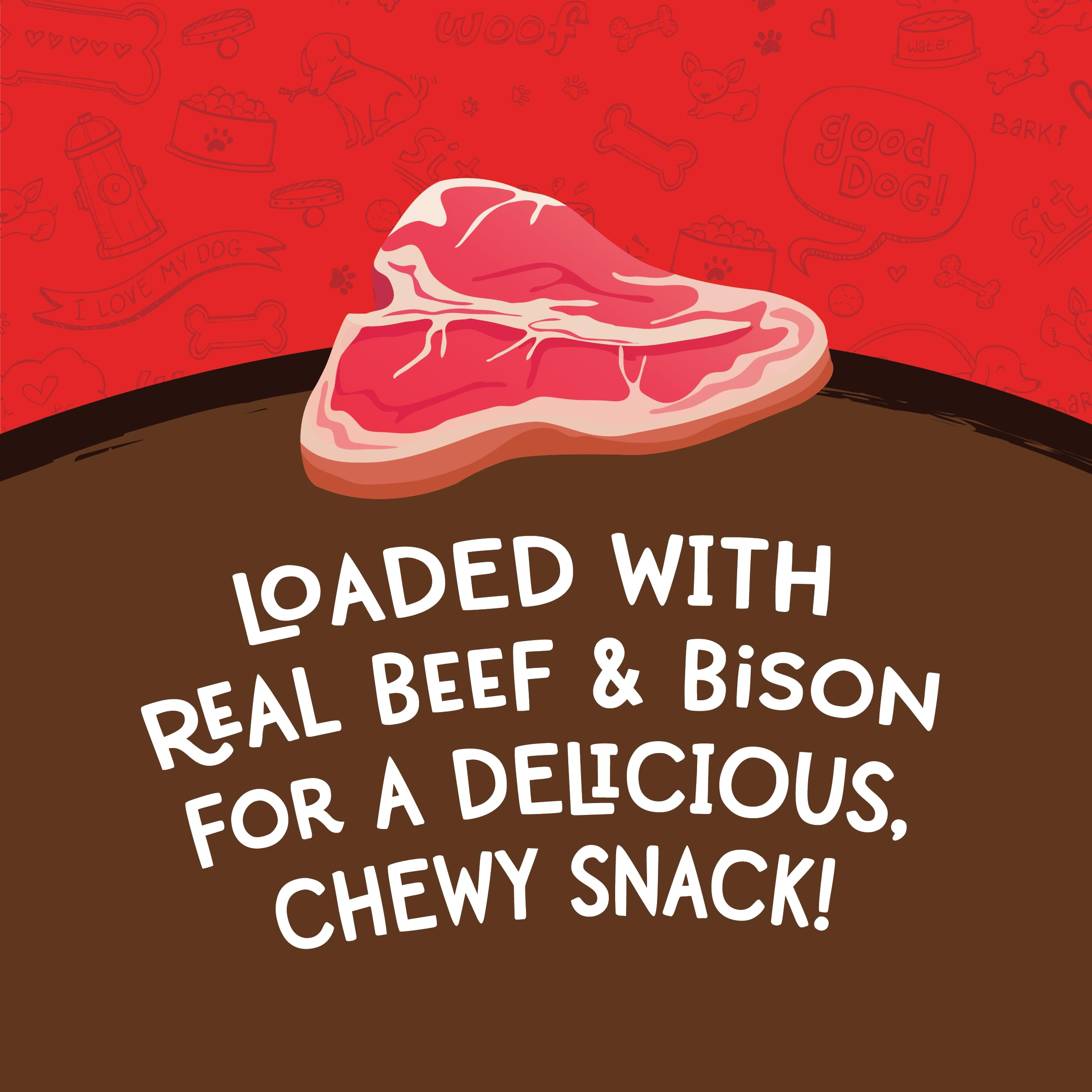Meaty Treats Meatball Delights Beef, Rice, and Bison Recipe Meatballs Dog Treats, 4 lb Tub