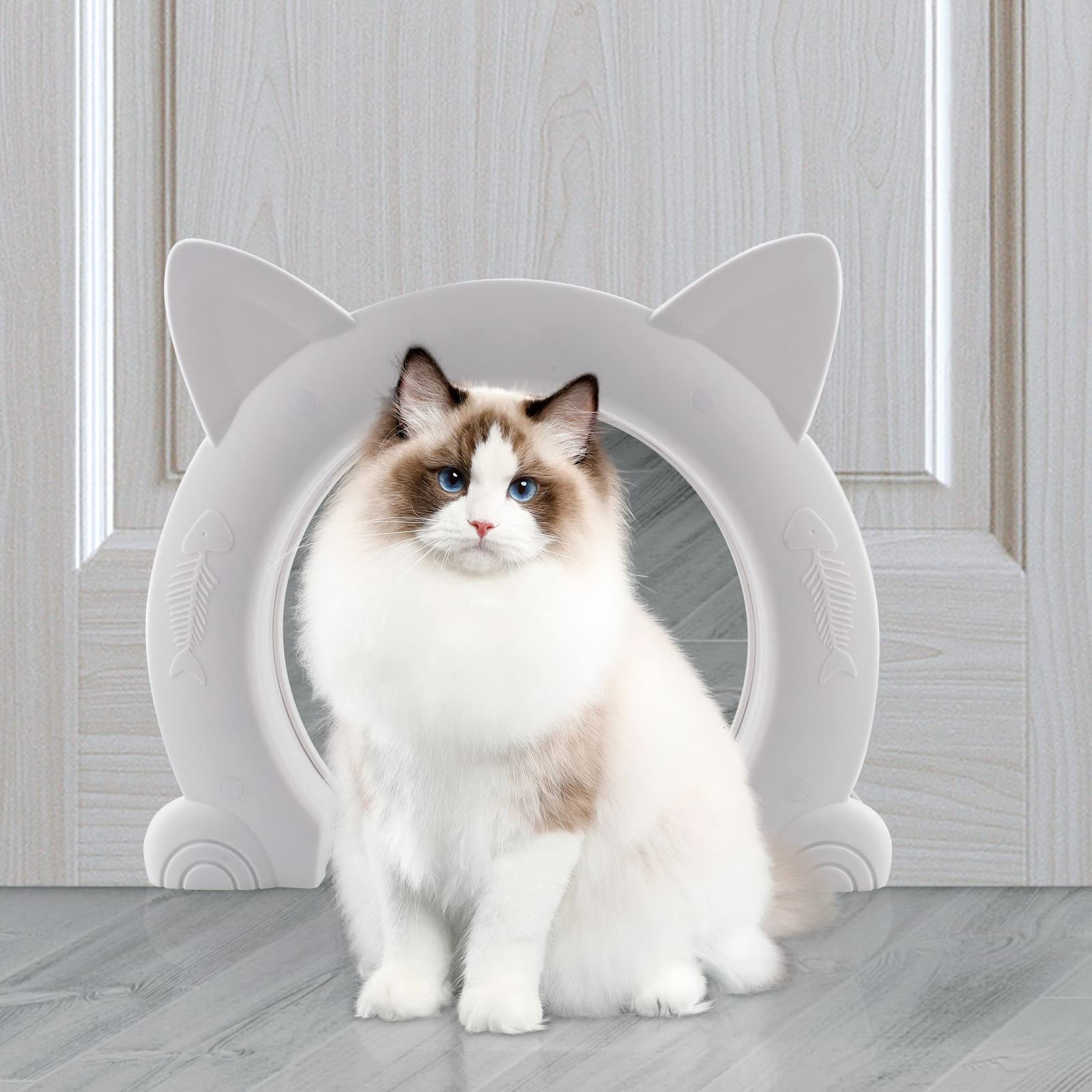 Cat Door,Wulikeke Interior Cat Door Pet Door for Cats Indoor Cat Door Fit Cats up to 25 lbs,with Screws Interior/Install Easily/