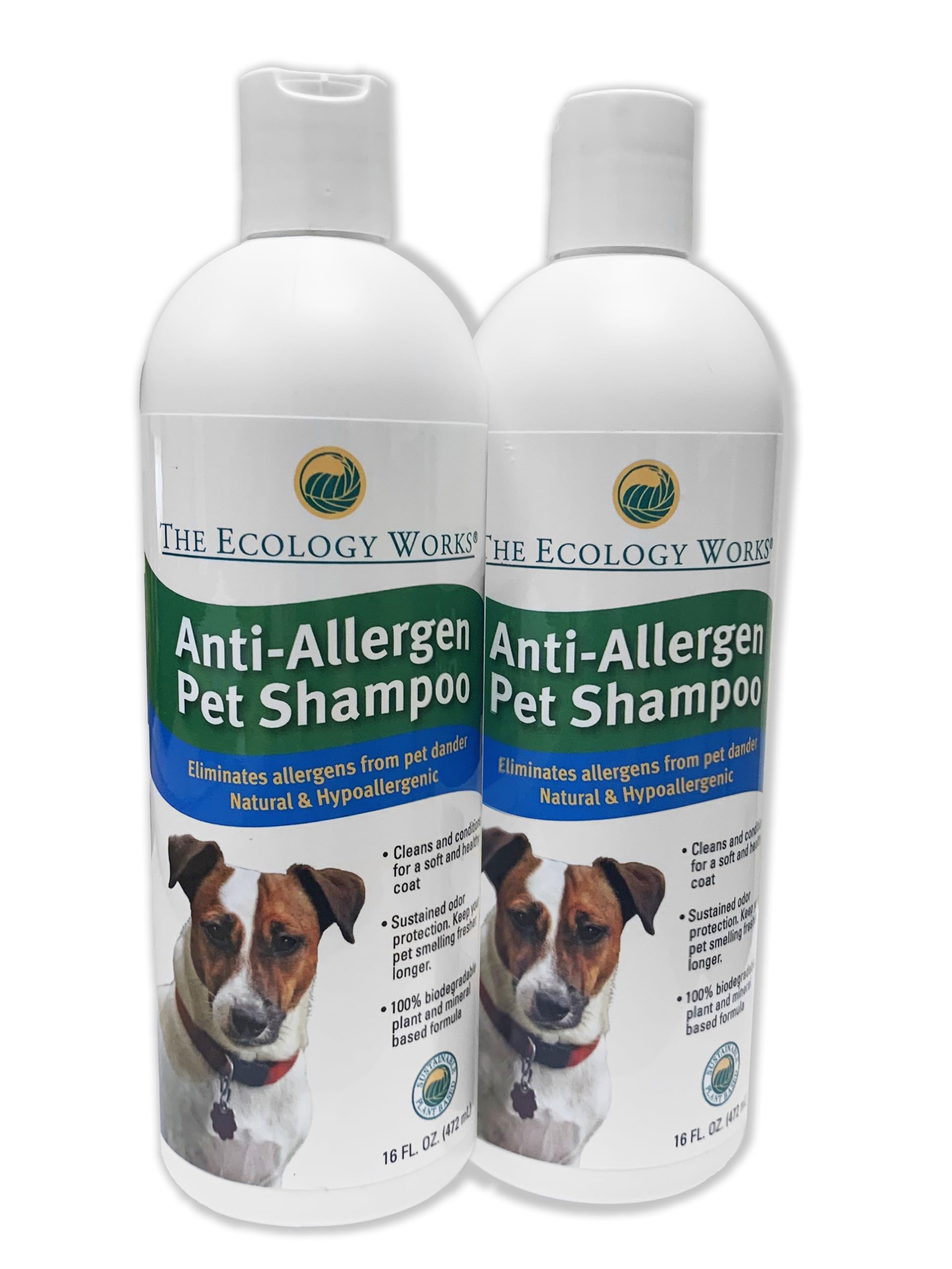 Anti-Allergen Pet Shampoo -Dog & Cat Dander Remover. Gentle Formula for Dry Sensitive Skin; Allergy Relief, The Ecology Works (3