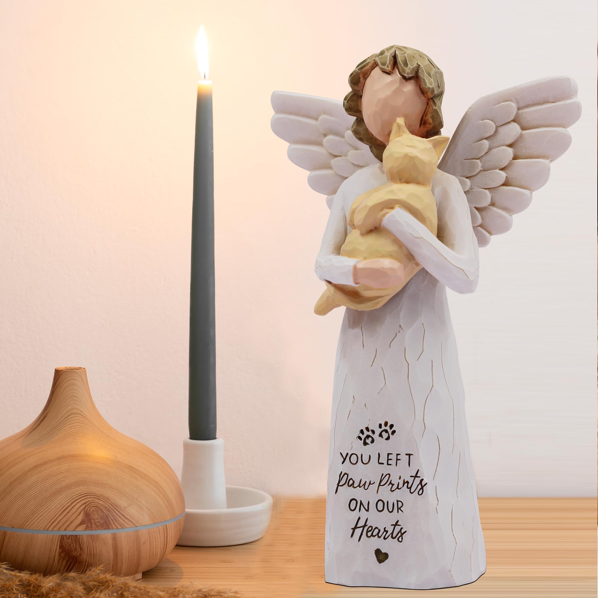 Borlesta Loss Of Cat Sympathy Gift, Cat Memorial Gifts For Loss Of Cat, Passed Away Cat Gifts, Pet Memorial, Cat Mom, Hand-Paint