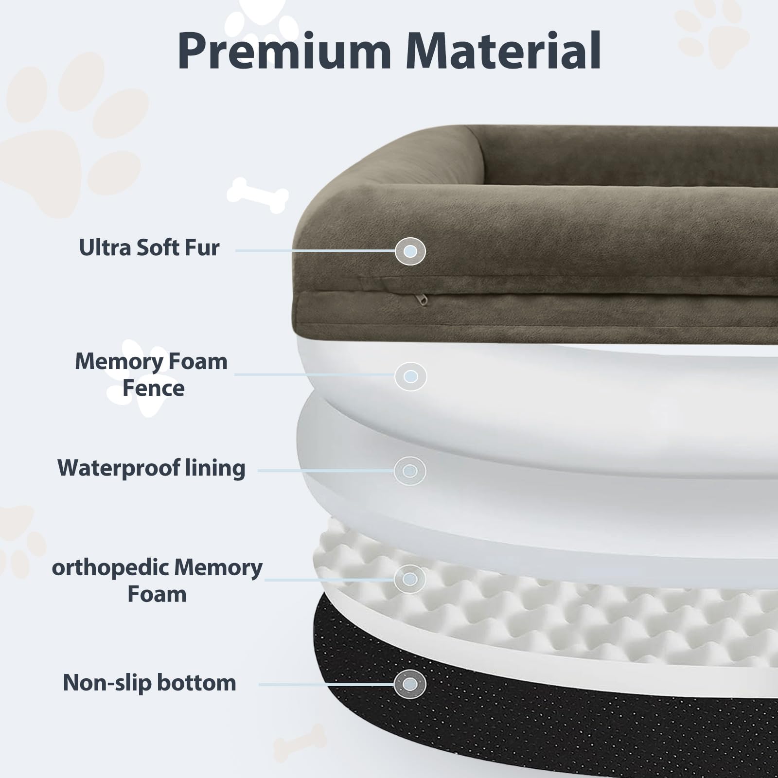 WNPETHOME Human Dog Bed for Adult, Washable Dog Couch with Removable Waterproof Cover, Orthopedic Large Pet Sofa Bed with Bolste