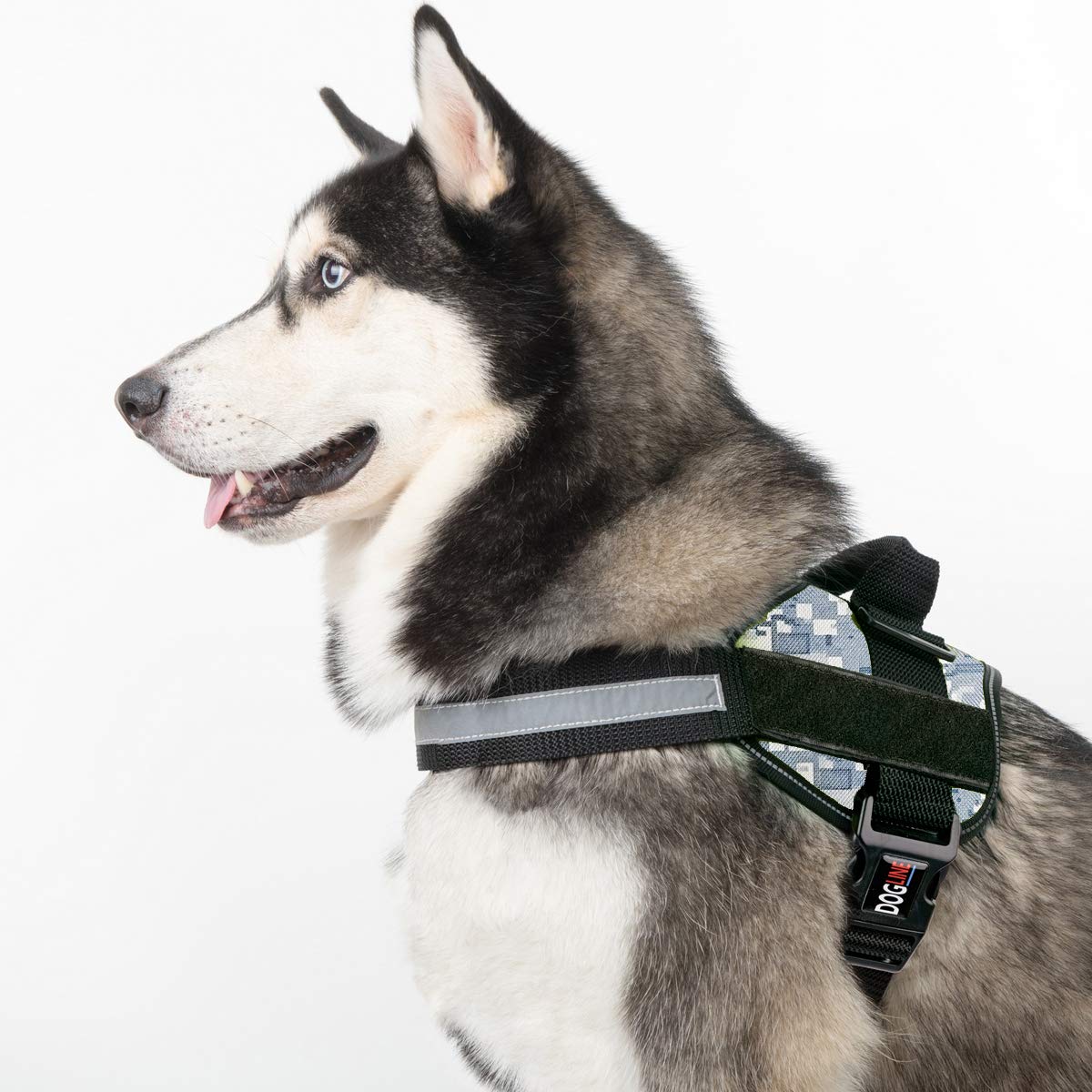 Dog Harness, Reflective No-Pull Adjustable Vest With Handle For Walking, Training, Service Breathable No - Choke Harness For Small, Medium Or Large Dogs Room For Patches Girth 18 To 25 In Urban Camo