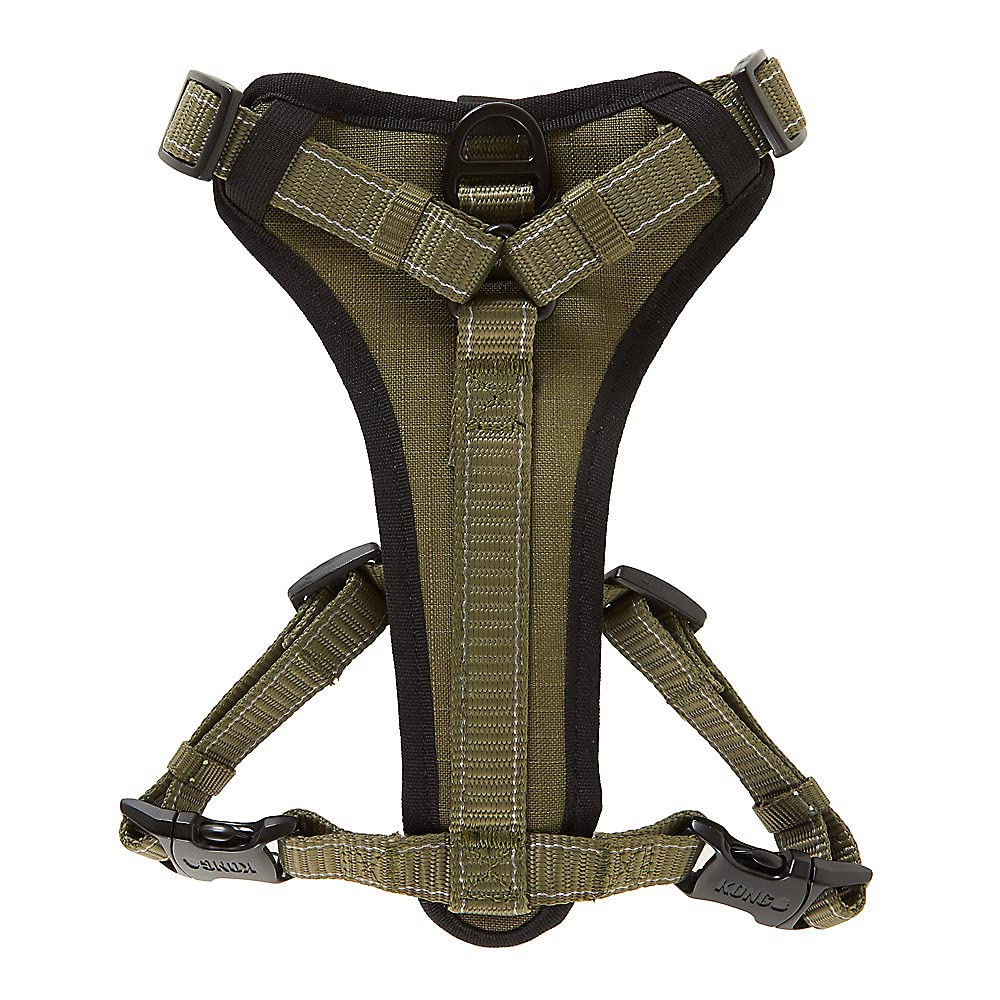 Kong Max Ultra Durable Neoprene Padded Chest Plate Dog Harness Offered By The Barker Company (Green, Small)