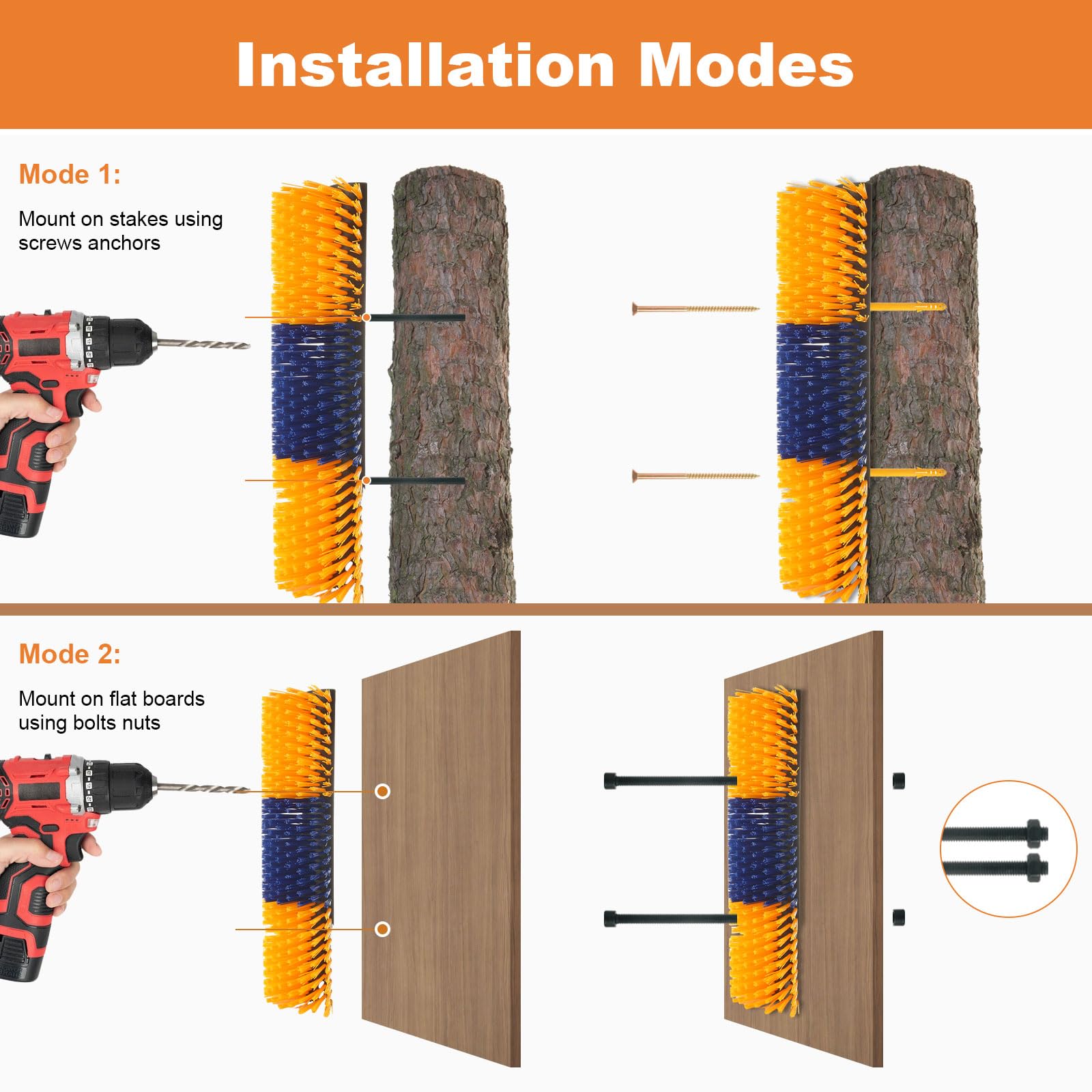 EATHEATY Livestock Scratching Brush - Goat Brushes for Grooming - Pig Cow Brush for Scratching - Cattle Sheep Scratcher Horse Sc