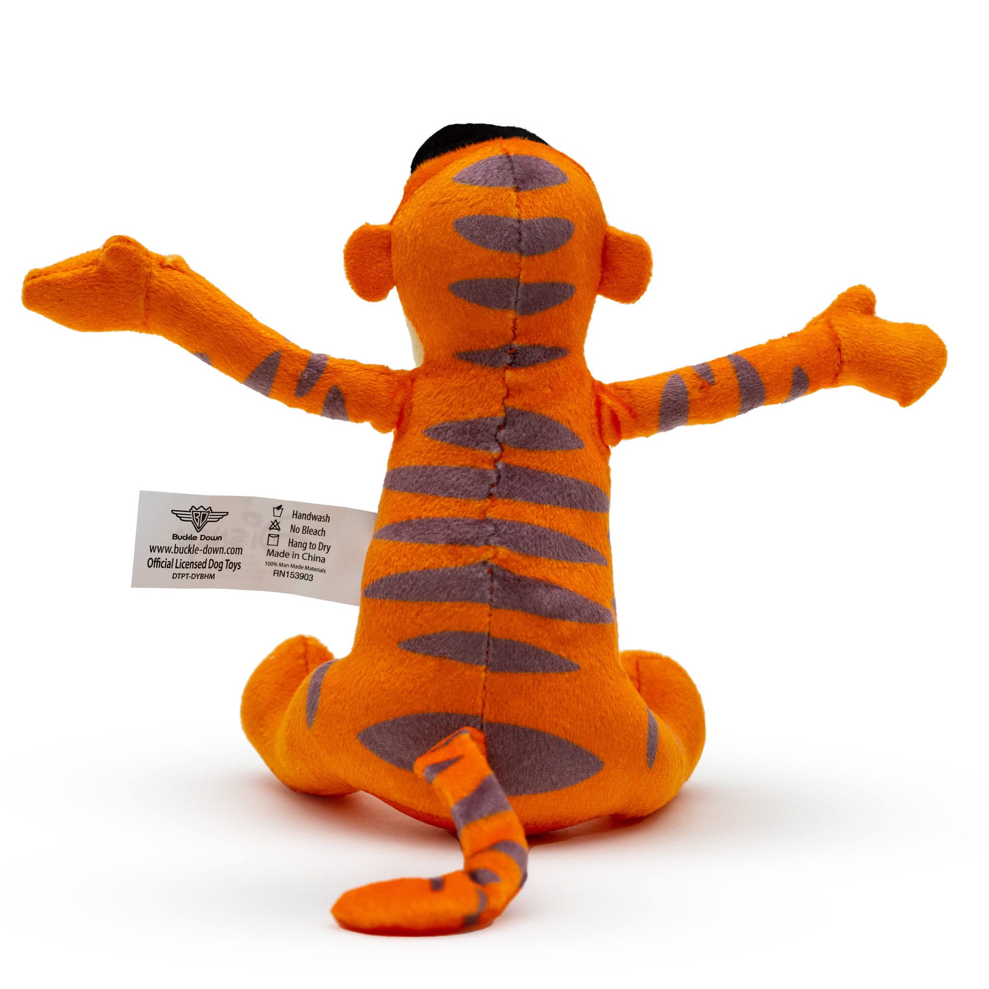 Buckle-Down Disney Dog Toy, Winnie The Pooh Tiggers Arms Up Sitting Pose Pet Toy, Plush