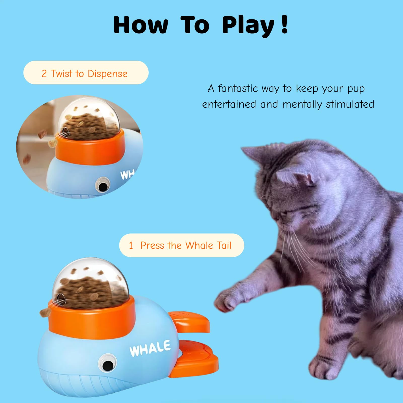 KPWIN Dog Treat Dispenser Toy, Cat Puzzle Feeder, Interactive Durable Yellow Duck-Shaped Puzzle Feeder for Dog Cat Treat Toy (Wh