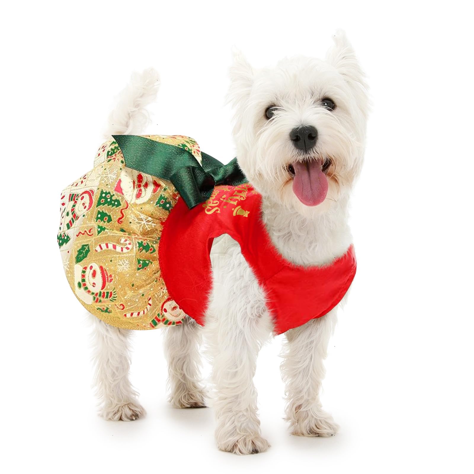 Christmas Dog Dress, Xmas Dog Dress Tulle Puppy Skirt Doggie Christmas Outfit Holiday Clothes For Small Dogs, Cat Pet Apparel (S