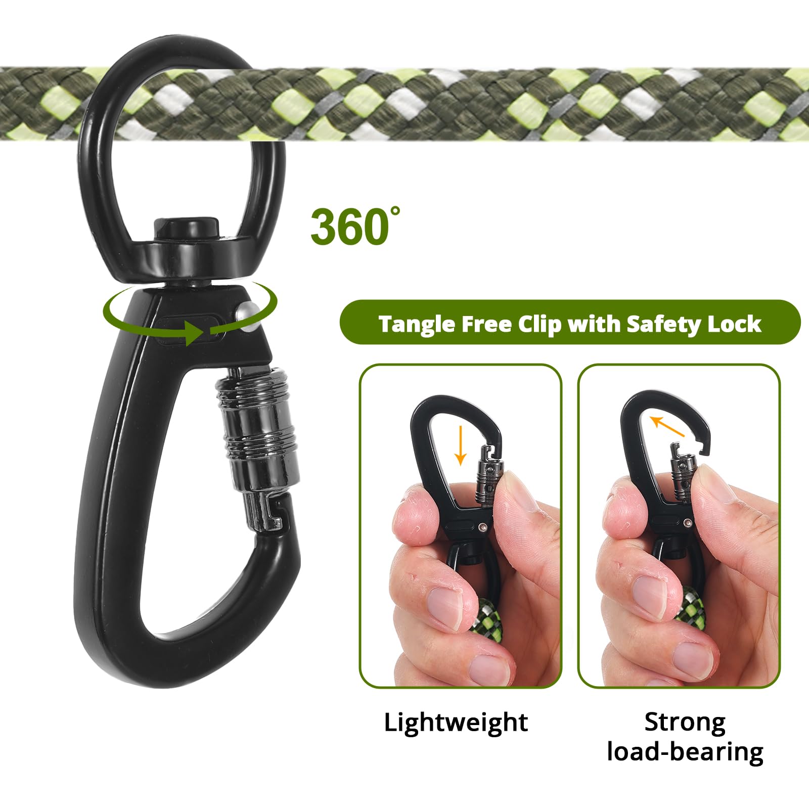 Dog Tie Out Cable for Camping - 100ft Dog Lead Dog Runner for Yard - Portable Trolley System for Large Small Dogs Outside