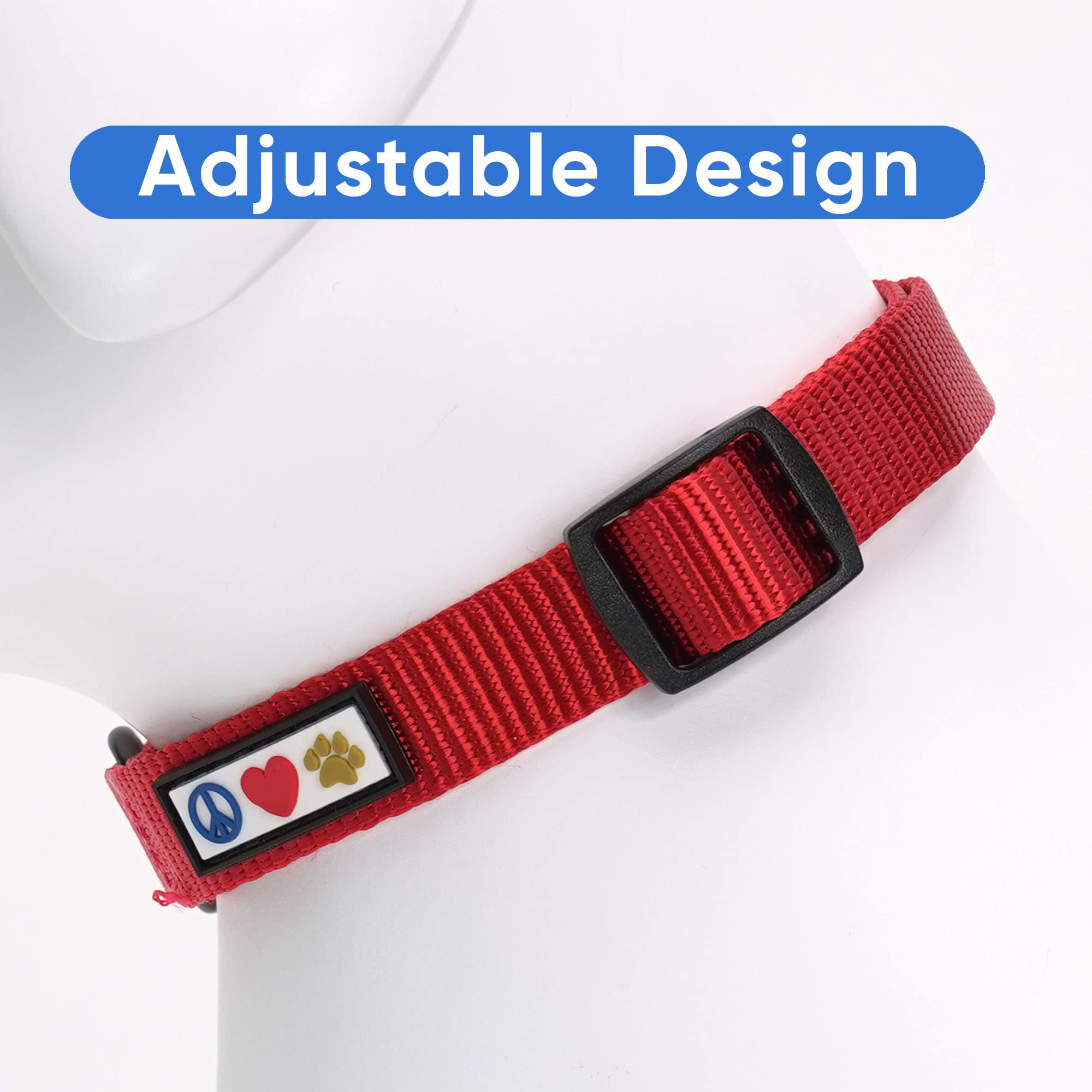 Pawtitas Dog Collar For Small Dogs Training Puppy Collar With Solid - S - Red