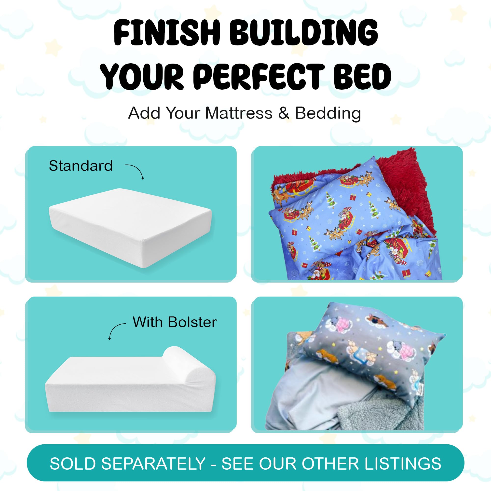 Sleepy Hippo Wooden Raised Dog Bed Frame - Medium Profile, Coffee Bean, Freestanding Cosleeper for Small, Medium & Large Dogs and Cats
