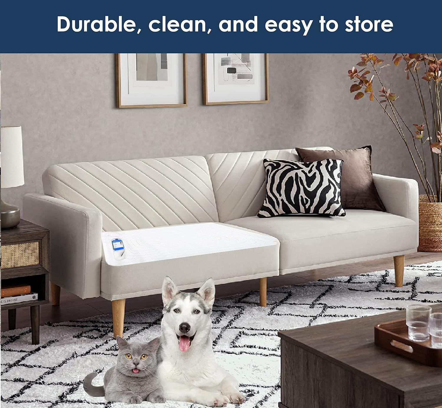 Paparela Scat Shock Mat For Dogs And Cats Indoor, Pet Shock Mats For Training Pets, Electric Repellent Mat Keeps Dogs And Cats O