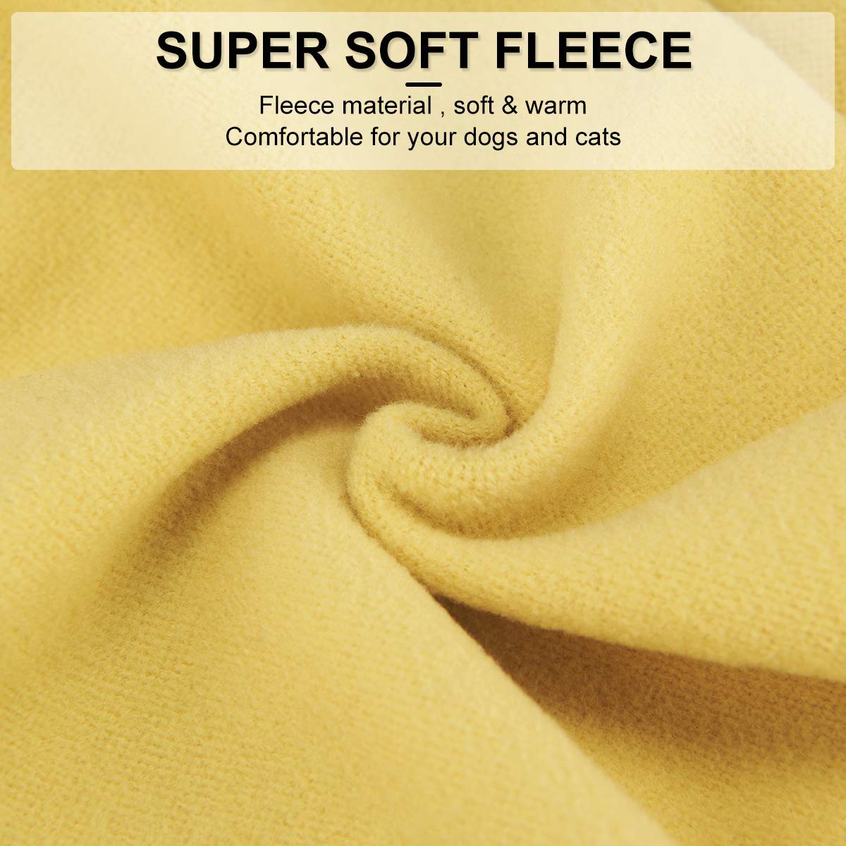 Small Dogs Fleece Dog Sweatshirt - Cold Weather Hoodies Spring Soft Vest Thickening Warm Cat Sweater Puppy Clothes Sweater Winter Sweatshirt Pet Pajamas For Small Dog Cat Puppy (Medium, Yellow)
