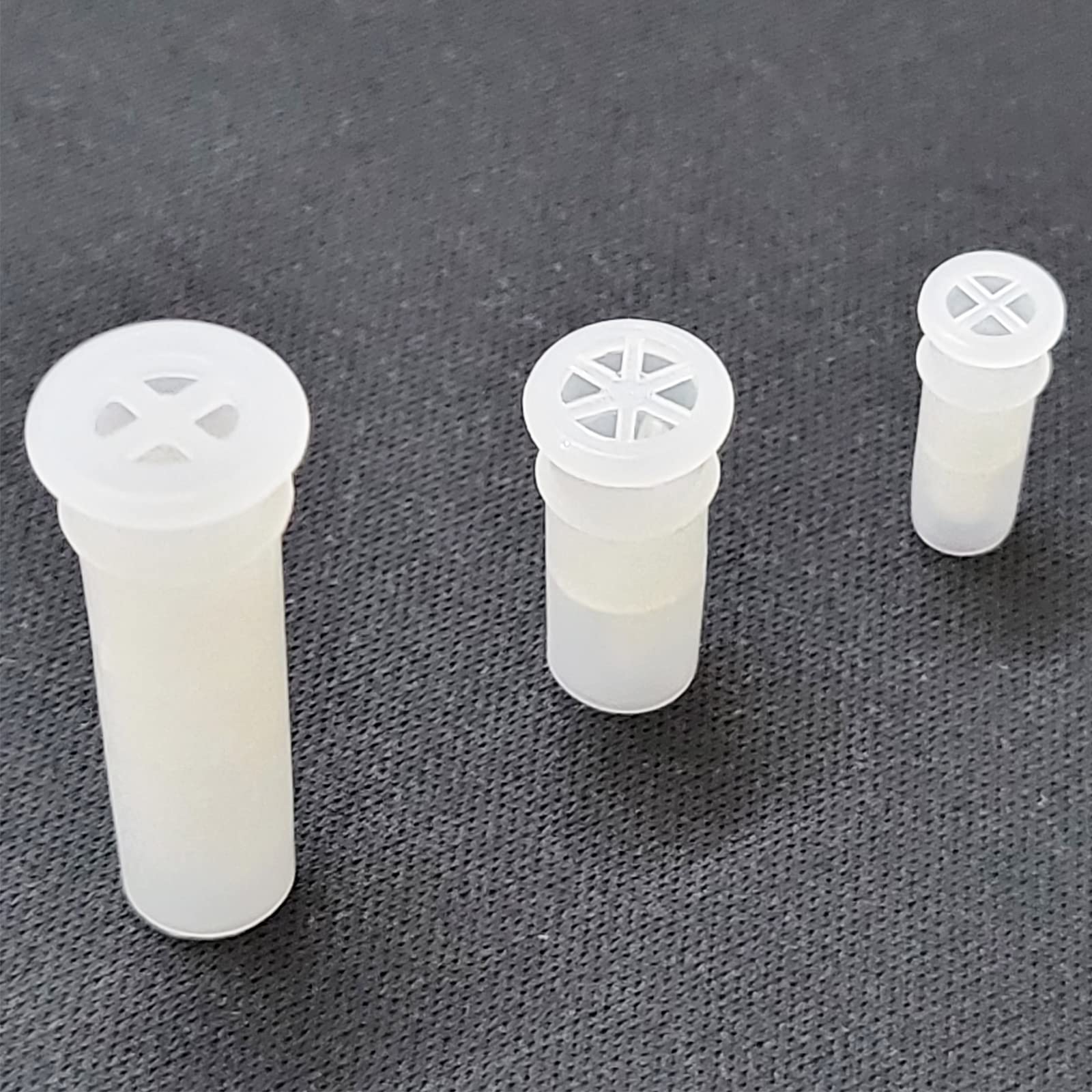 Auto-Plaza 300 Pcs White Pet Toy Balls Replacement 3 Sizes Squeakers Whistle Funny Plastic Bb Toy Accessories Squeaker Pet And B