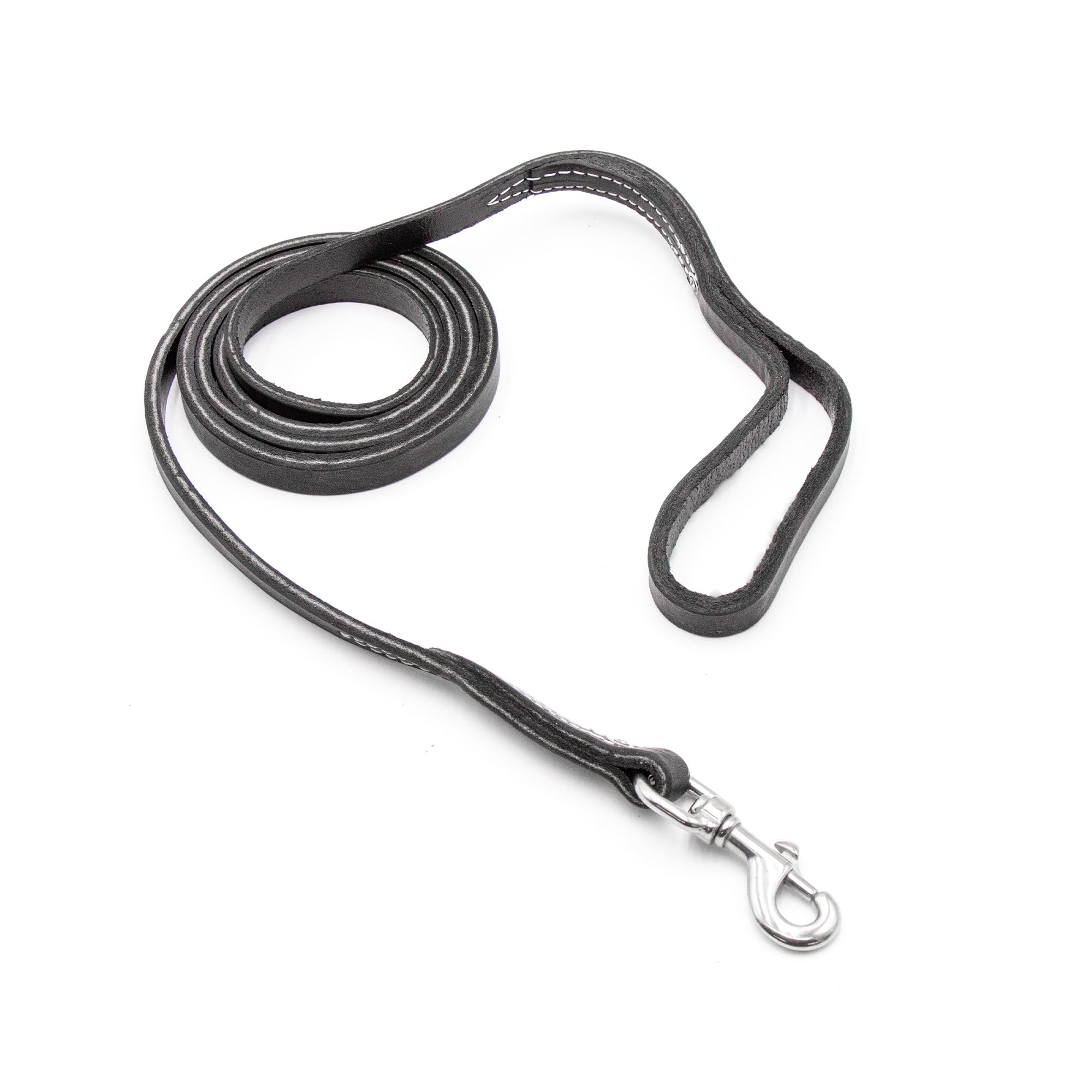 Leerburg 4' Latigo Leather Leash, 1/2'' Wide - Soft, And Comfortable - Hand Made In Wisconsin With Stainless Steel Hardware - He
