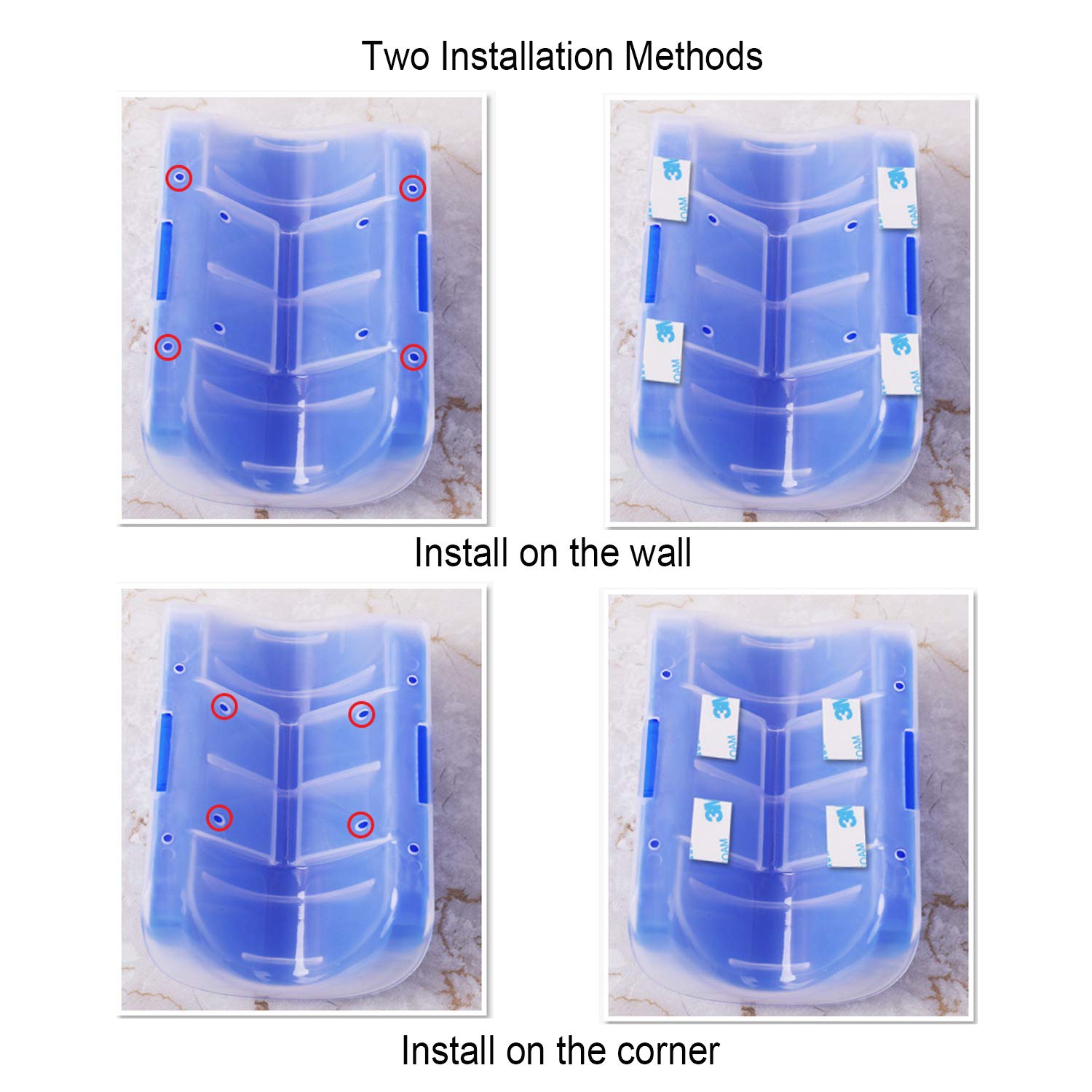 Hub'S Gadget 2 Pack Cat Self Groomer, Wall Corner Massage Comb Grooming Brush, Black