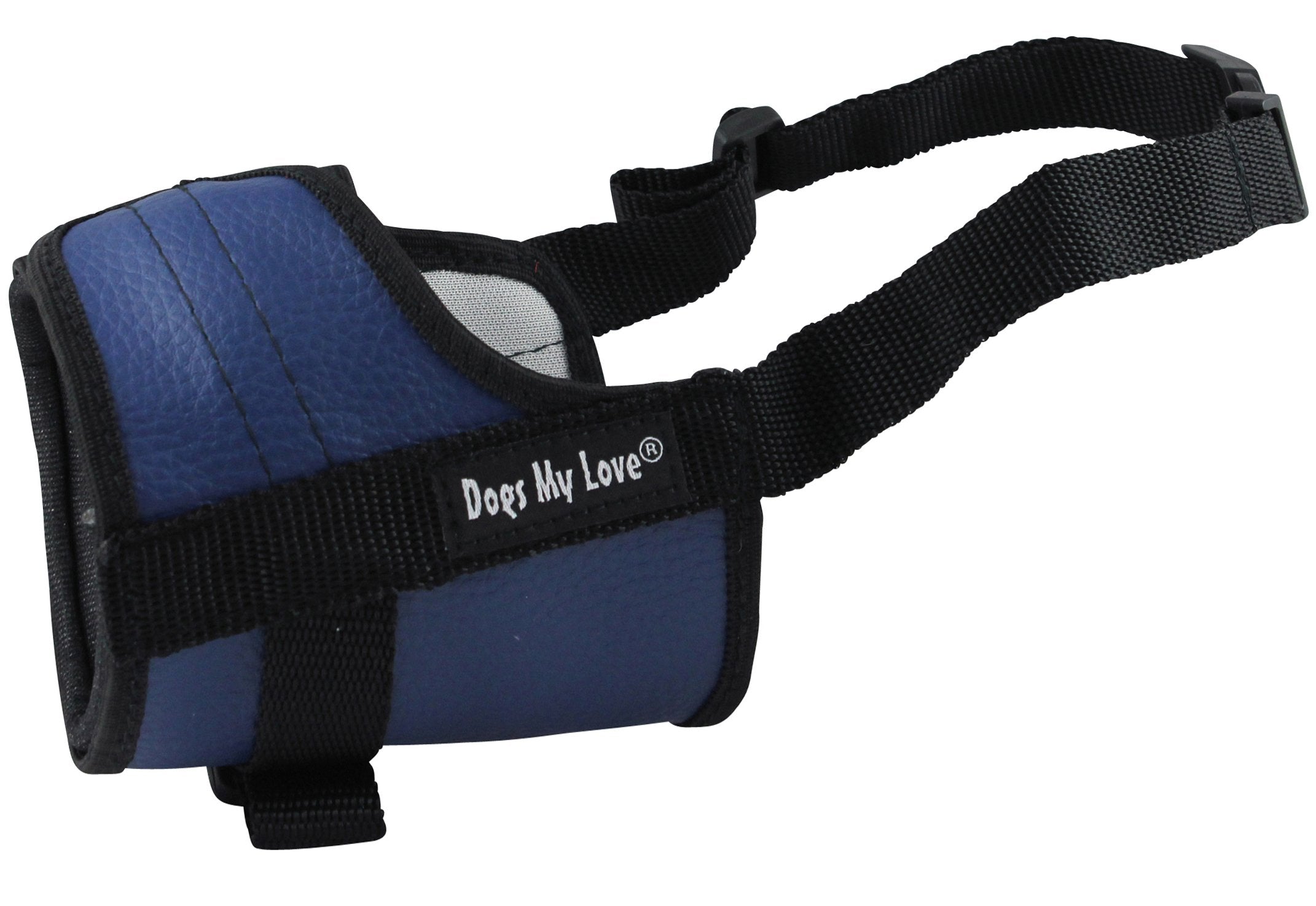 Adjustable Dog Muzzle 6 Sizes Blue (Xs: 5.5'-7.5' Snout Circumf.)
