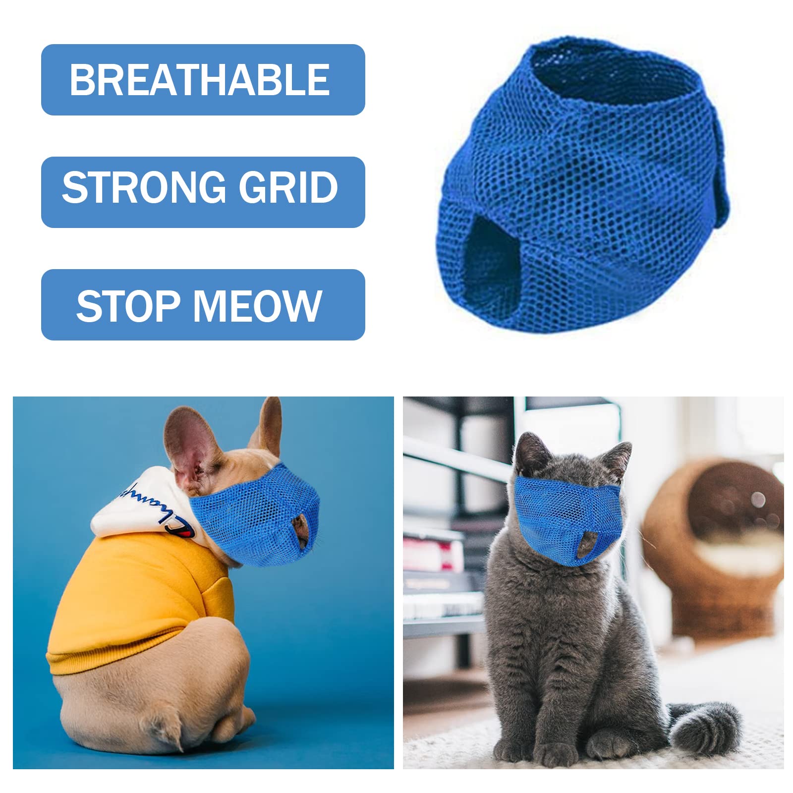 Cat Muzzle And Boots Cat Muzzle For Grooming Cat Claw Covers With Adjustable Hood Breathable Anti Bite Air Muzzles Silicone Anti
