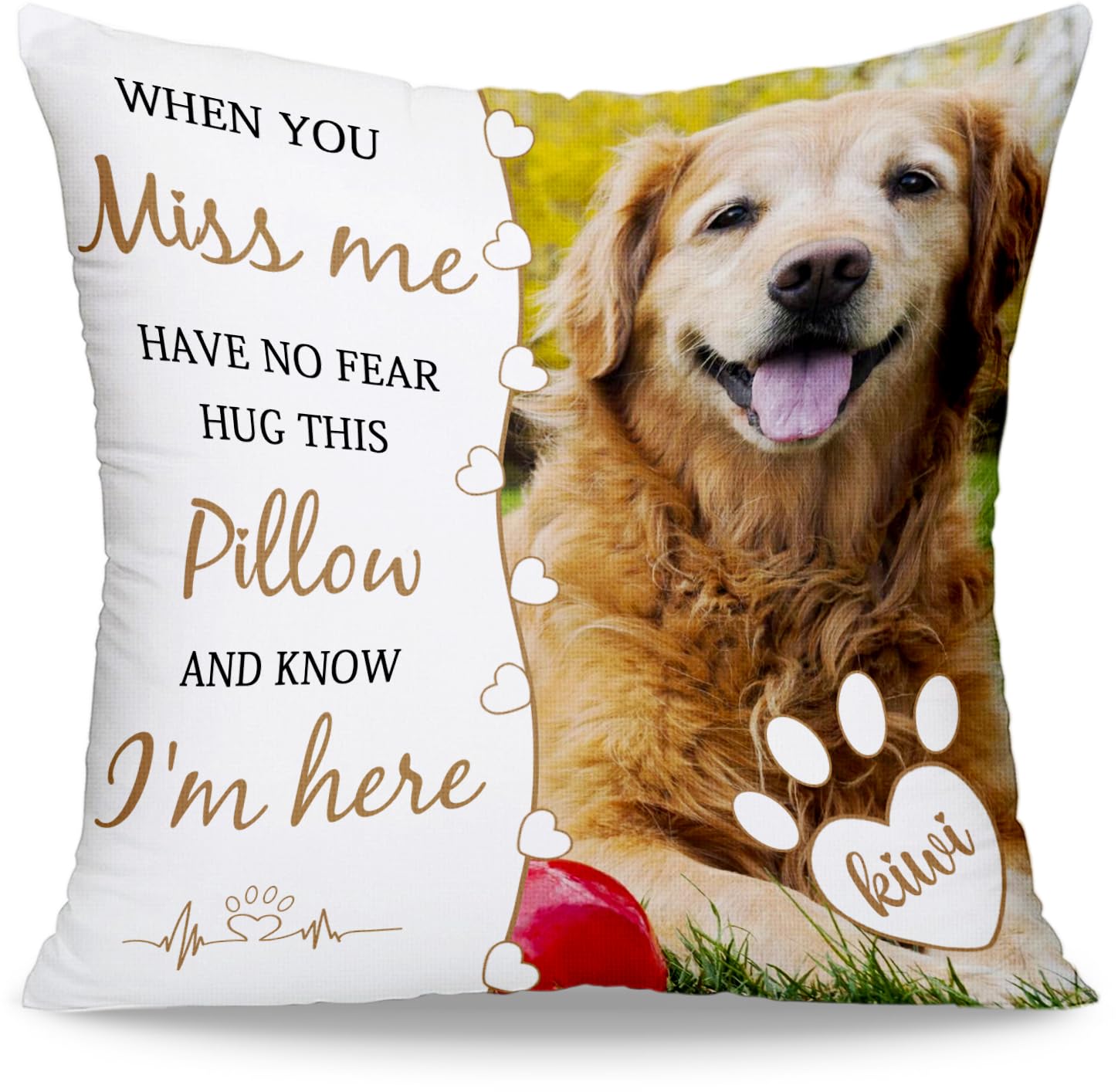Funny Diy Custom Pet Memorial Gifts For Loss Of Dogs, Personalized Dog Memorial Throw Pillows With Pictures Name, Pet Memorial P