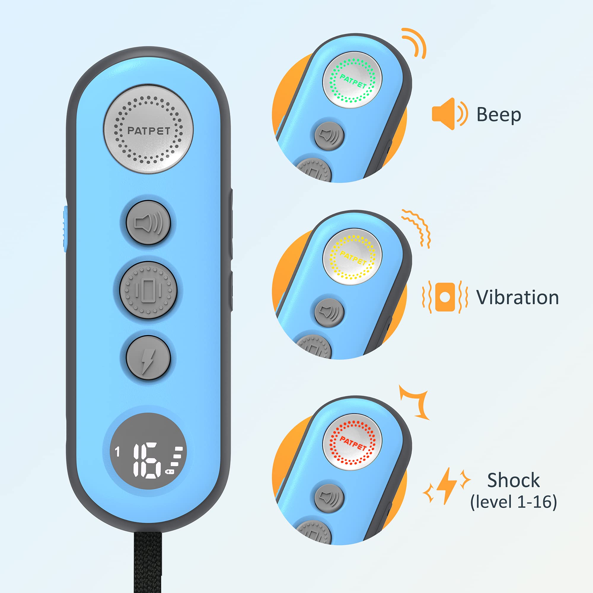 Patpet Shock Collar For Dogs(10-120Lbs), 4000Ft Rechargeable Ipx7 Waterproof Training Collar With Remote For 2 Dogs- Electric Dog Collar For Small Medium Large Dogs 2 Packs