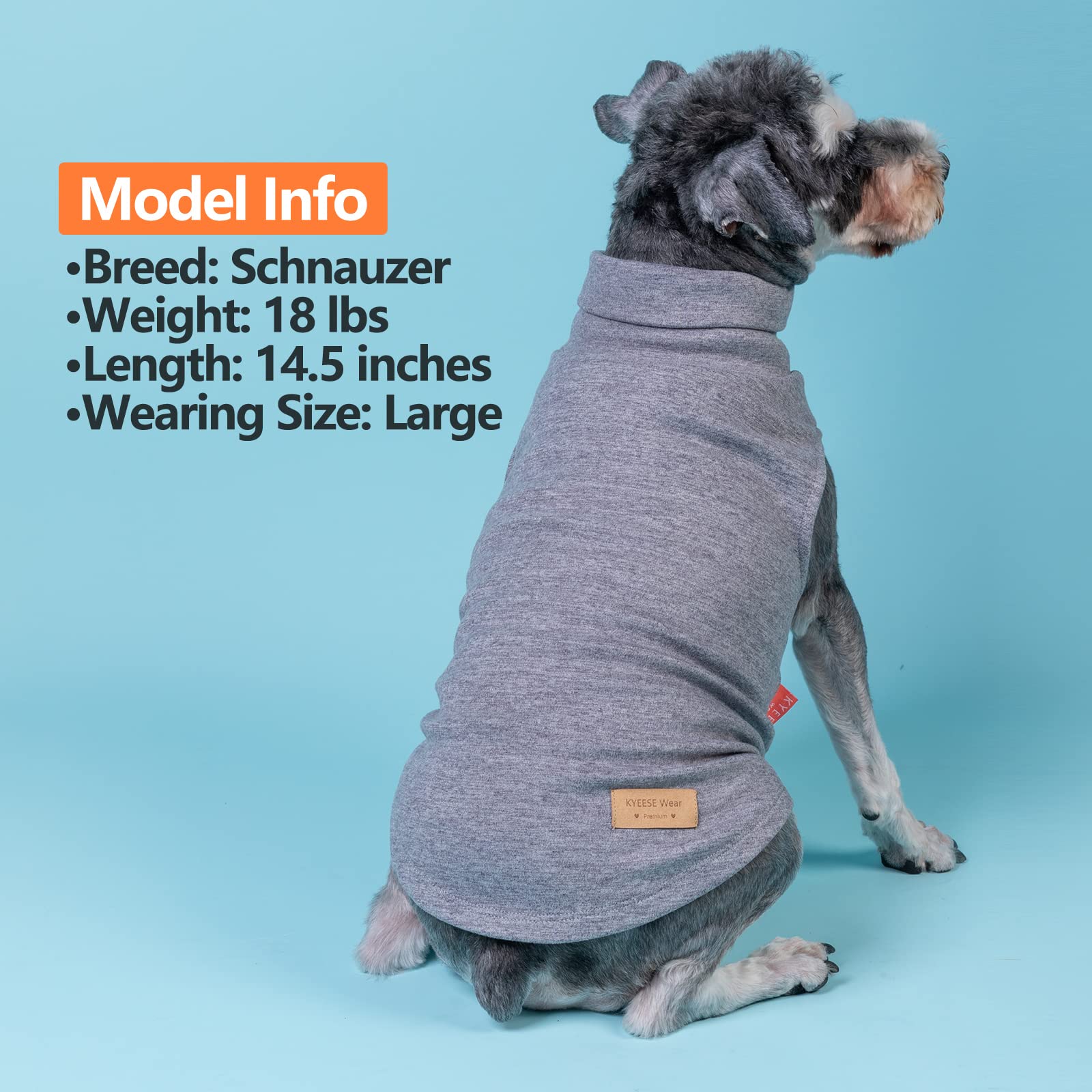 Kyeese 2Pack Dog Coat Turtleneck Stretchy Dog Sweater Super Soft Dog Cold Weather Coat For Small Dogs In Sleeveless Design, Grey,Xl