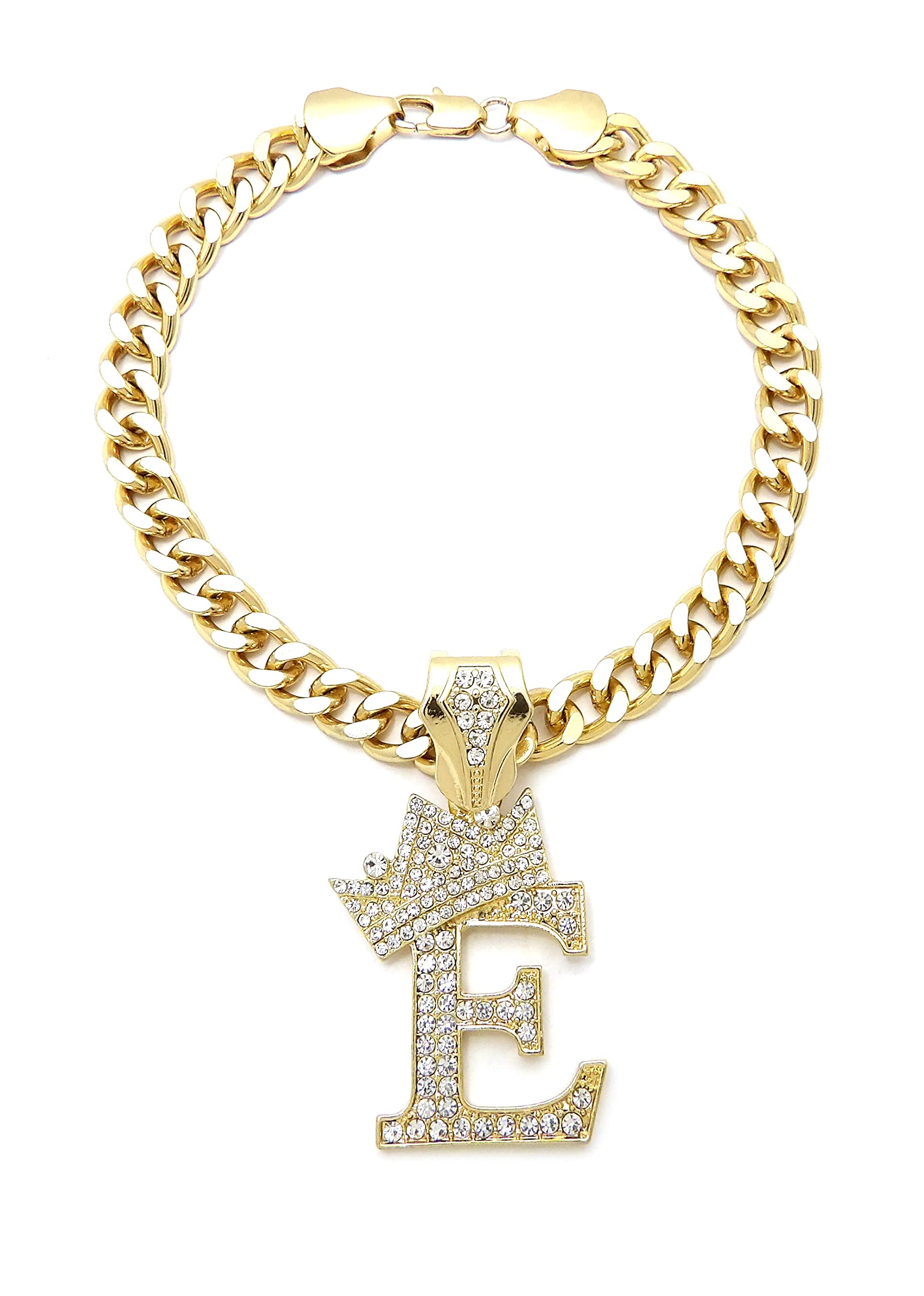 Ba Unique Fashion Initial Letter Cuban Chain Dog Chain Pet Chain Pet, Cat, Puppy Chain (24'', E)