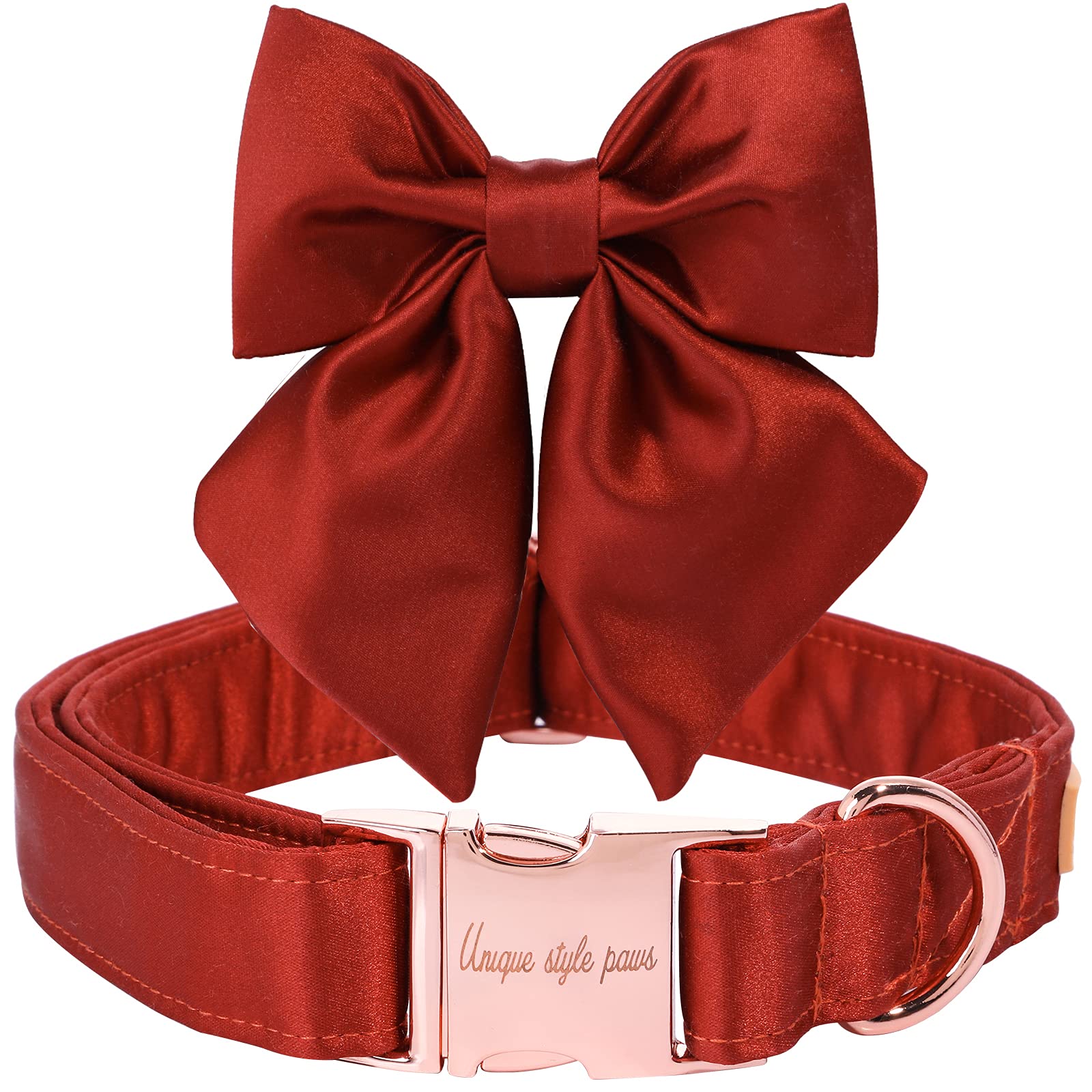 Unique Style Paws Silk Halloween Dog Collar Adjustable Durable Dog Collar With Bow Holiday Bowtie Collar For X-Large Dogs