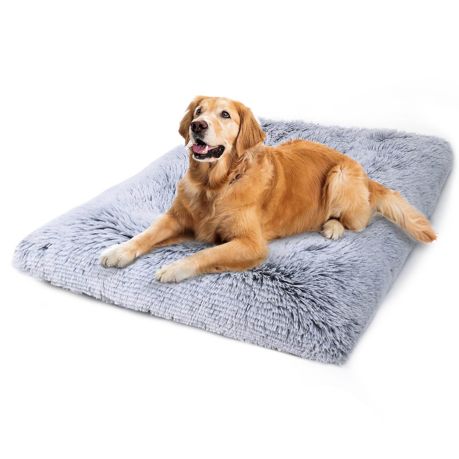 Vonabem Large Dog Bed Crate Pad 36 Inch, Washable Pet Crate Beds Large Medium Small Sized Dogs, Deluxe Plush Anti-Slip Dog Mats 