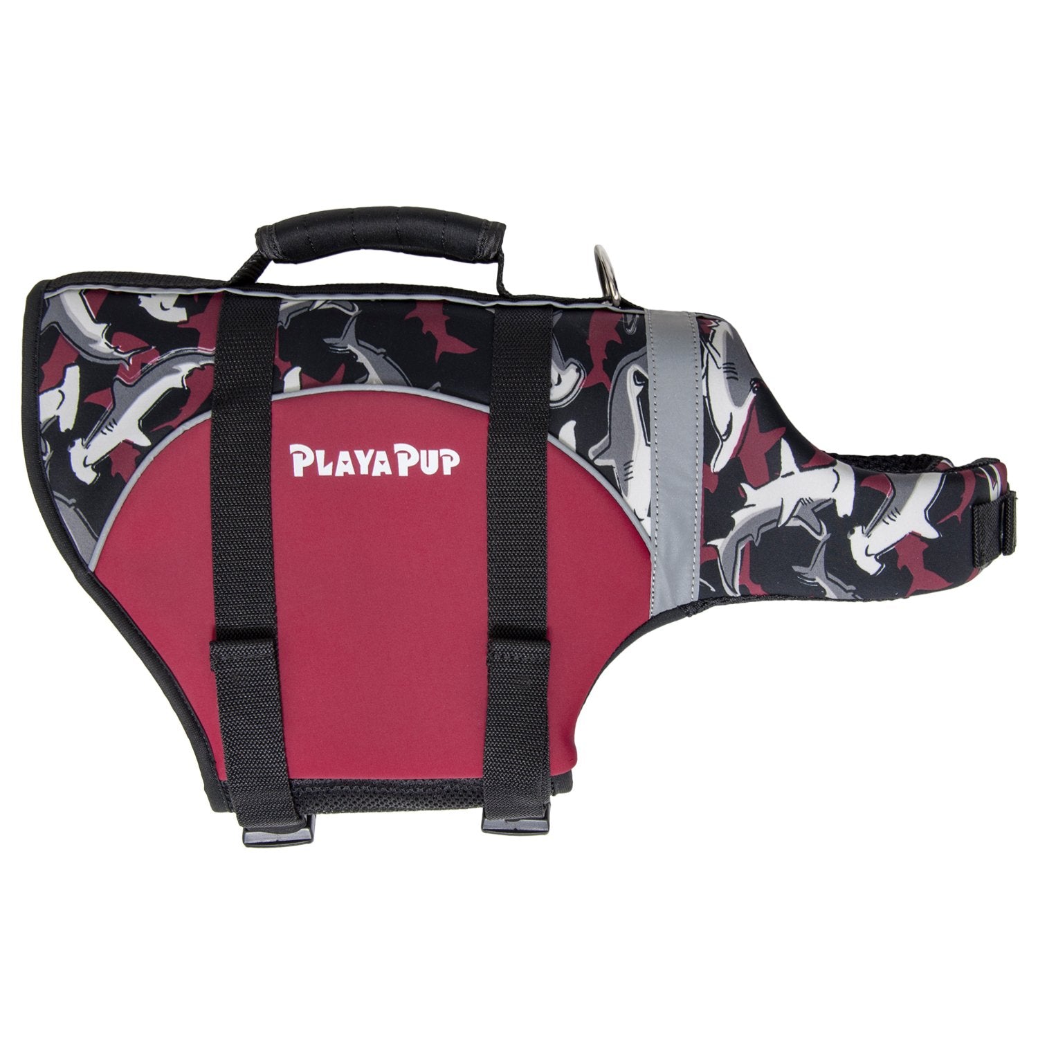 PlayaPup Dog Life Jacket, X-Small, Reef Red