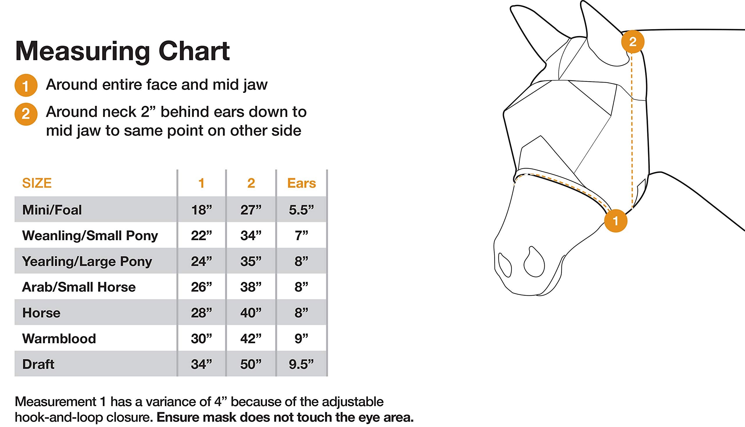 Cashel Crusader Fly Mask for Charity, Standard with Ears (Orange, Horse)