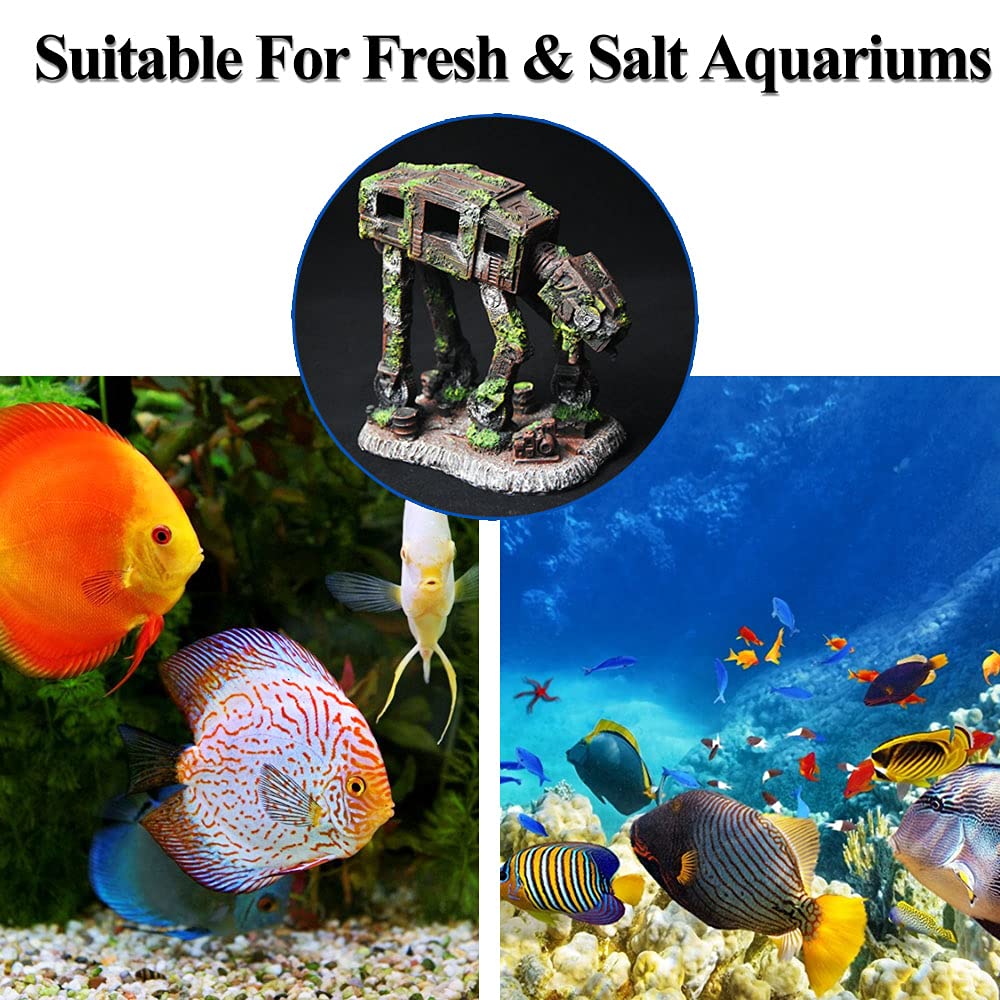 fazhongfa Fish Tank Decorations Star Wars Aquarium Accessories Small to Large Fish Tank Resin Decor for Betta Goldfish Hideouts