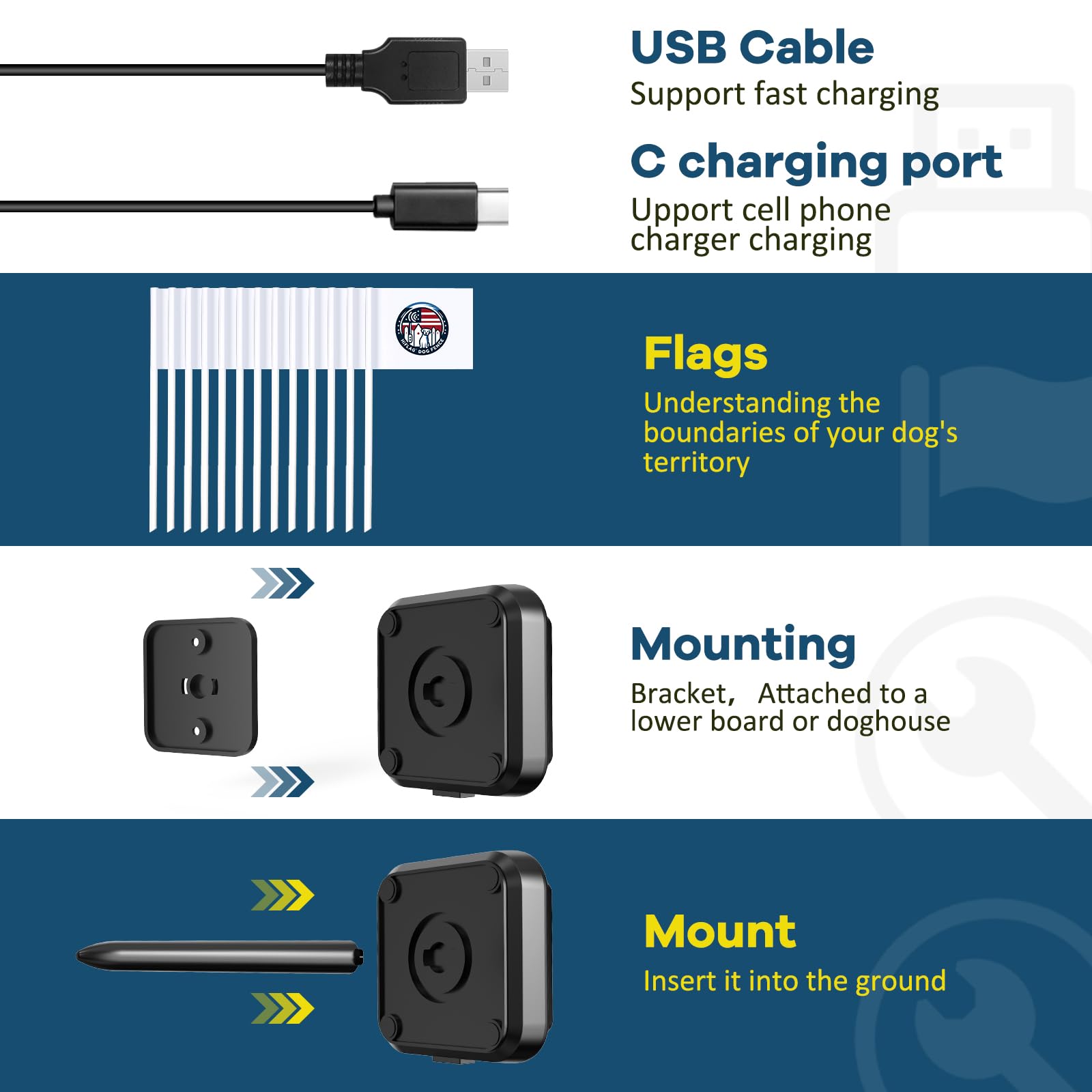 Hiflag 2025 Ai Technology Rechargeable Wireless Dog Fence System Electric Dog Fence Pet Containment System More Than 1 Acre Adju