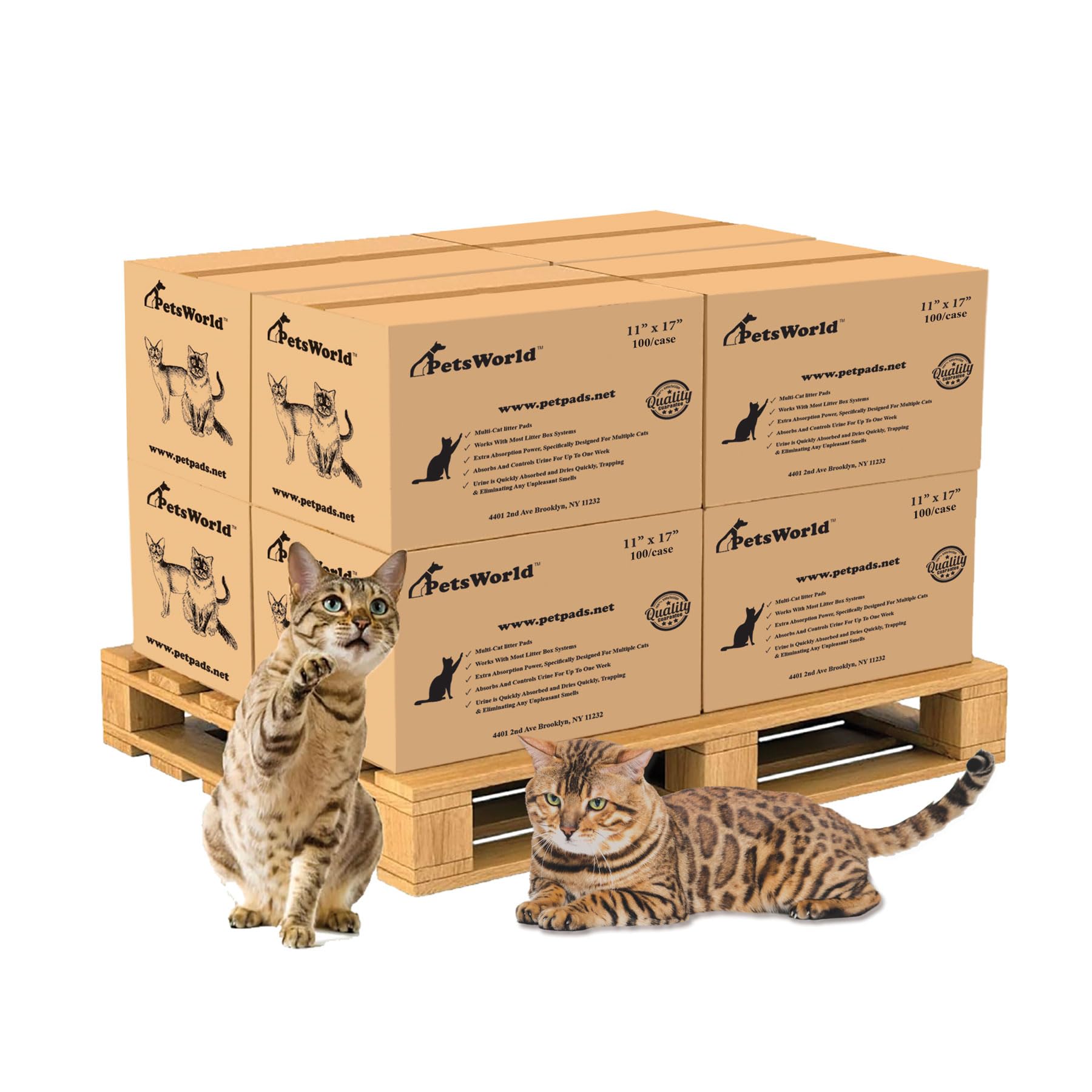 Petsworld Multi Cat Pad Refills For Cats Breeze Litter System, Ultra-Absorbent, Quick Dry - (800 Count, Fresh Scented)