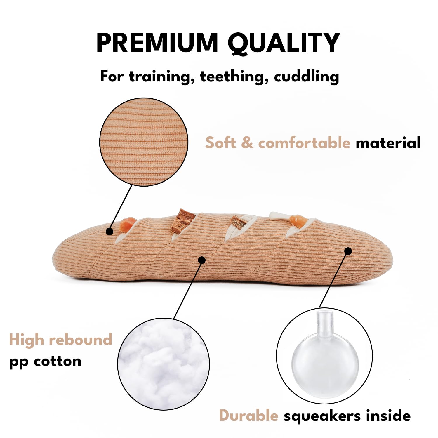 CHEWFFON Interactive Dog Toy,Dog Enrichment Toys, Dogs Puzzle Toy, Squeak Puppy Toys Stress Release Game for Boredom,Puppy Snuff