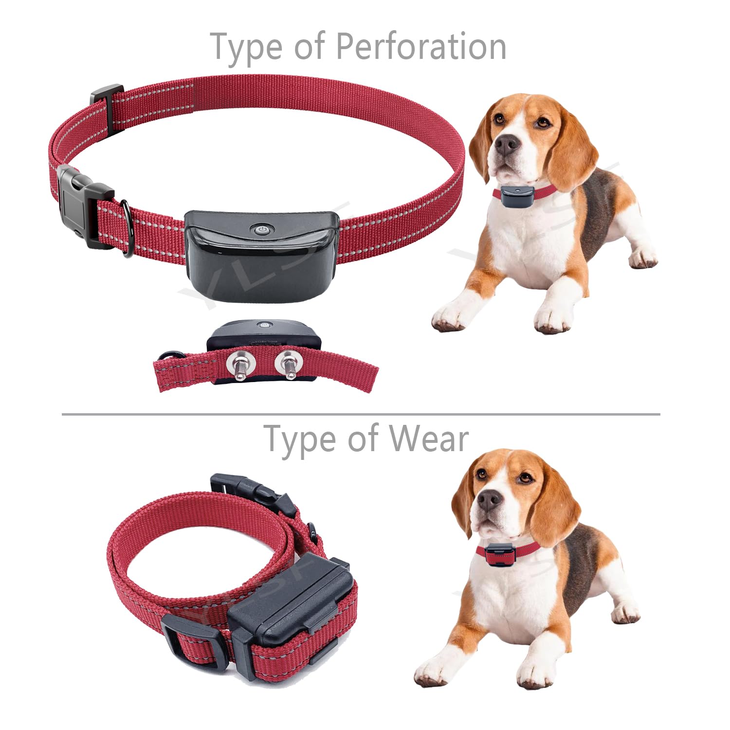 Dog Nylon Collar Strap with 2 Holes for Electronic Fence Training Barking Collar Receivers-3/4 Inch Replacement Strap-Compatible