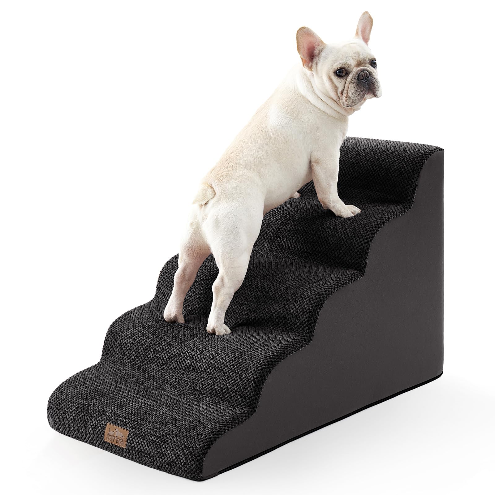 COZY KISS Extra Wide Dog Stairs 19.7 Width, Large Pet Step for Small Medium Dog, Puppy or Cat, Ramp for High Bed or Car, High De