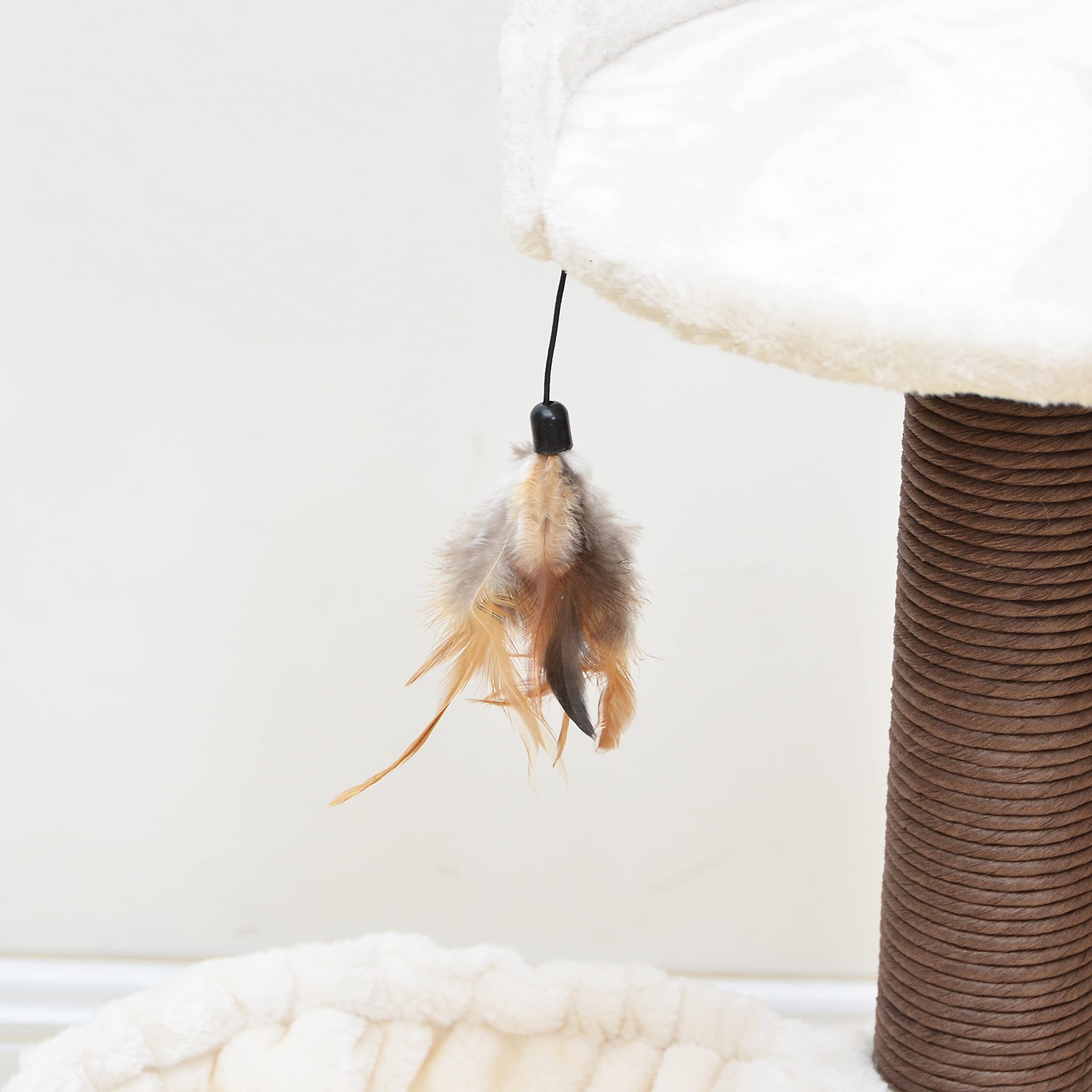 Catry Cat Tree With Feather Toy - Cozy Design Of Cat Hammock Allure Kitten To Lounge In, Cats Love To Lazily Recline While Playing With Feather Toy And Scratching Post, (Innovative Arrival)