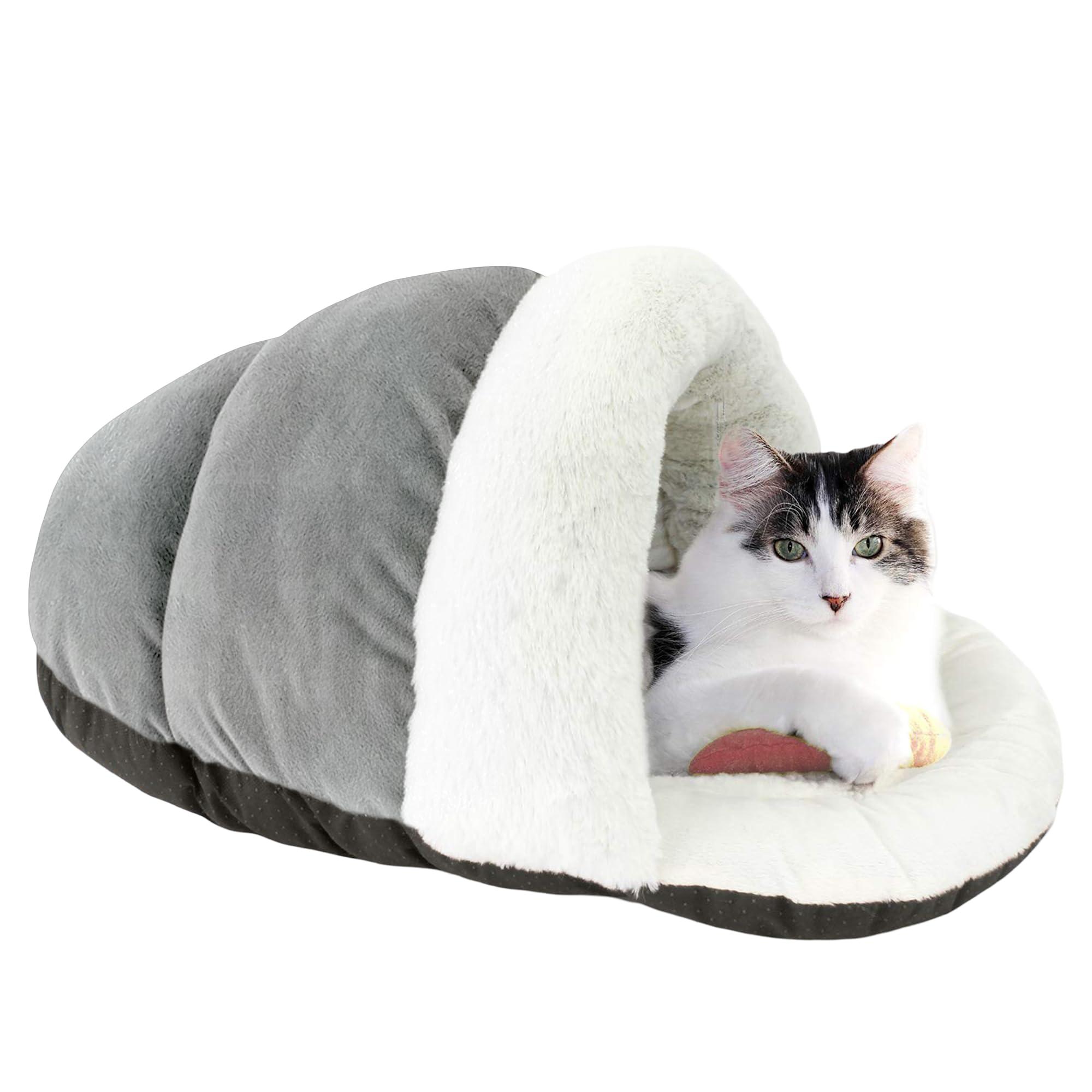 ASPCA - Cat Cave Bed for Indoor Cats | Cozy Warm Felt House Dome for Cats & Kittens | Soft, Warm & Plush Cave Bed with Removable