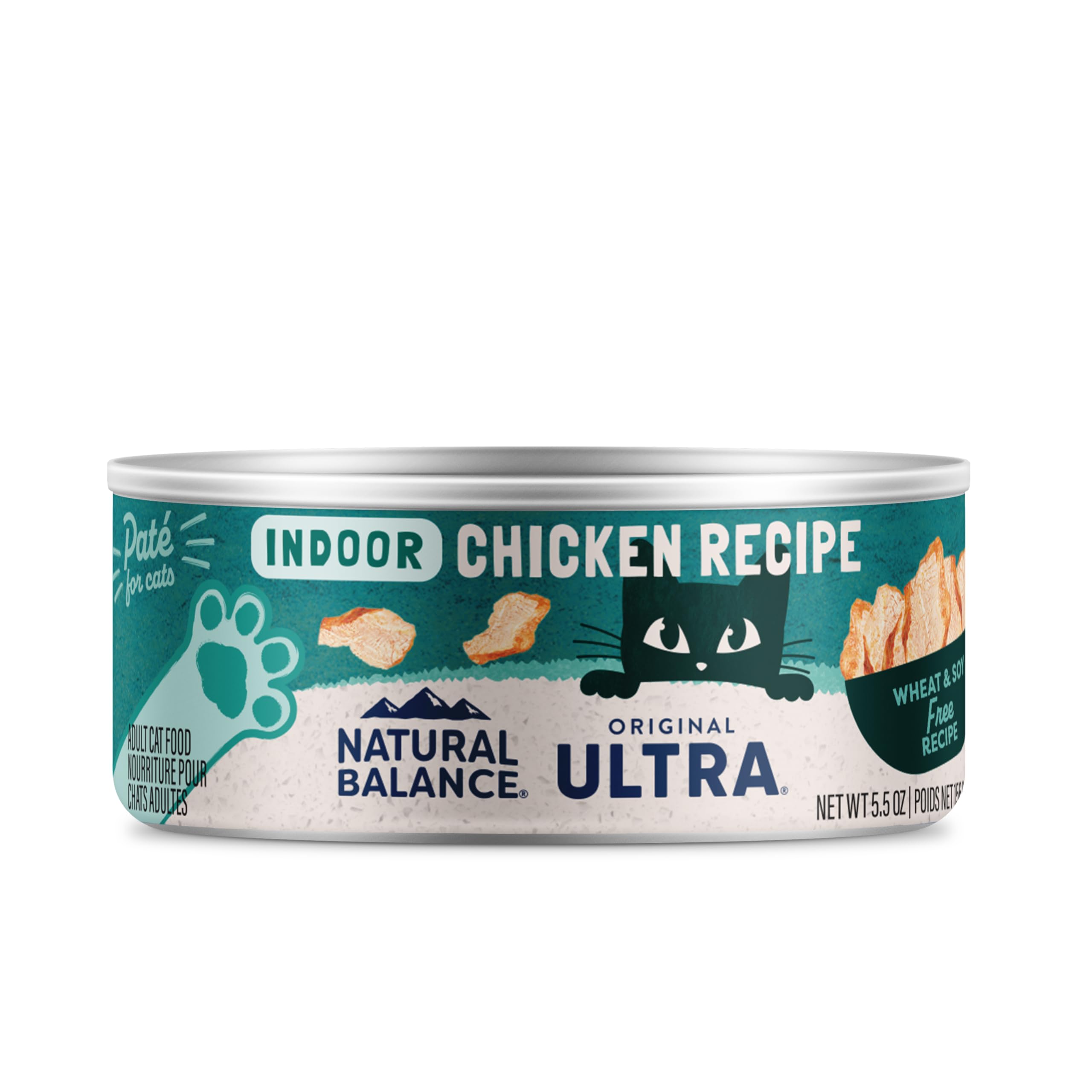 Natural Balance Ultra Premium Chicken Indoor Cat Food | Wet Canned Food for Cats | 5.5-oz. Can, (Pack of 24)