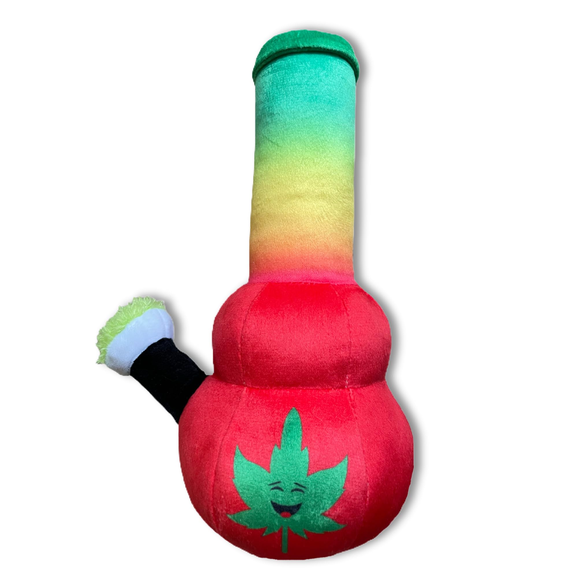 My Name is Bo da Bong, Funny Squeaky Weed Dog Toy, Cute Stuffed Parody Rasta Pot Bong, Cool Plush 420 Novelty Gift for Puppies &