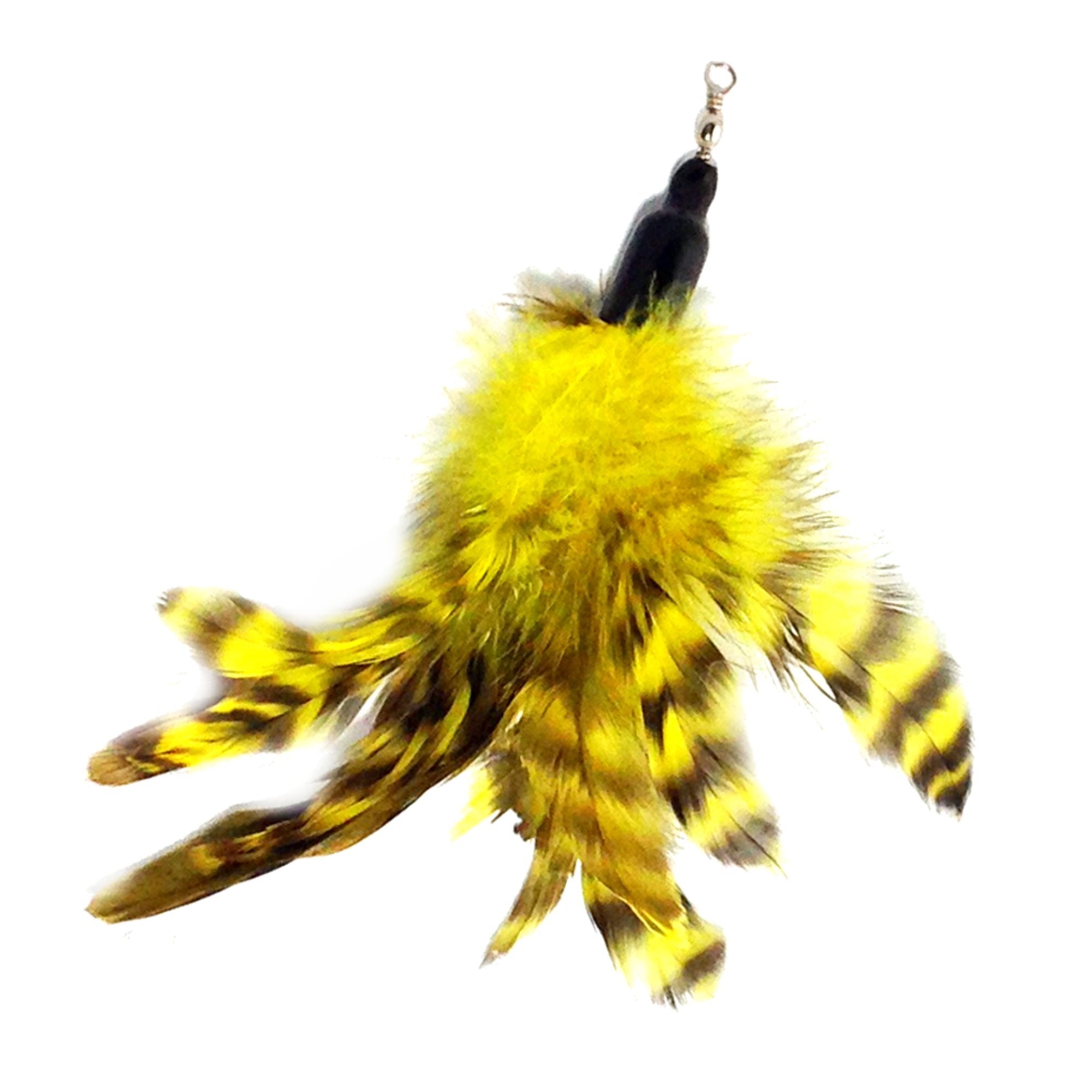 Pet Fit For Life - 6 Piece Kitten Toy Refill Pack - Replacement For Indoor Cat'S Interactive Wand And Catch Wand - Features 5 Assorted Feathers, 1 Furry Tail Attachments