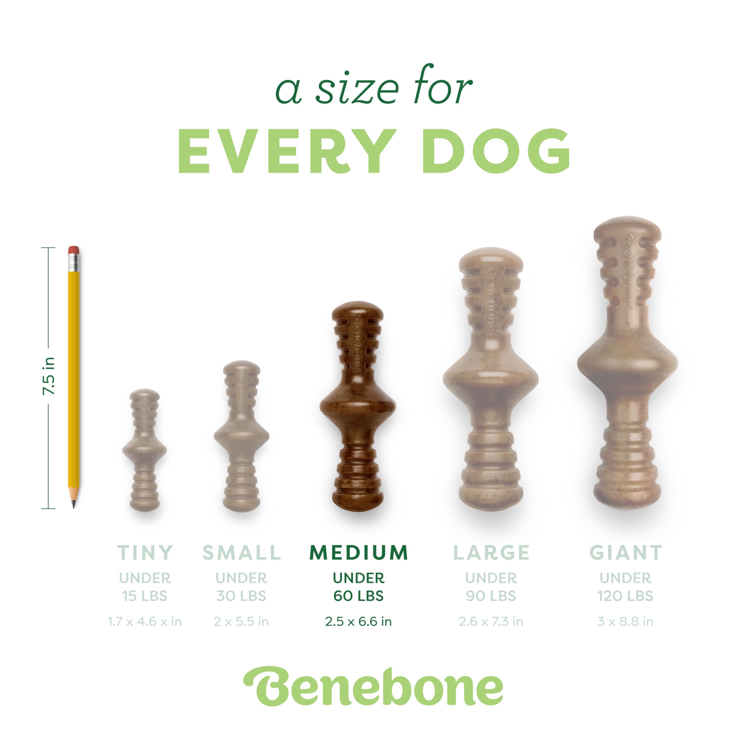 Benebone Zaggler Rolling Dog Chew Toy for Aggressive Chewers, Real Chicken, Made in USA, Medium